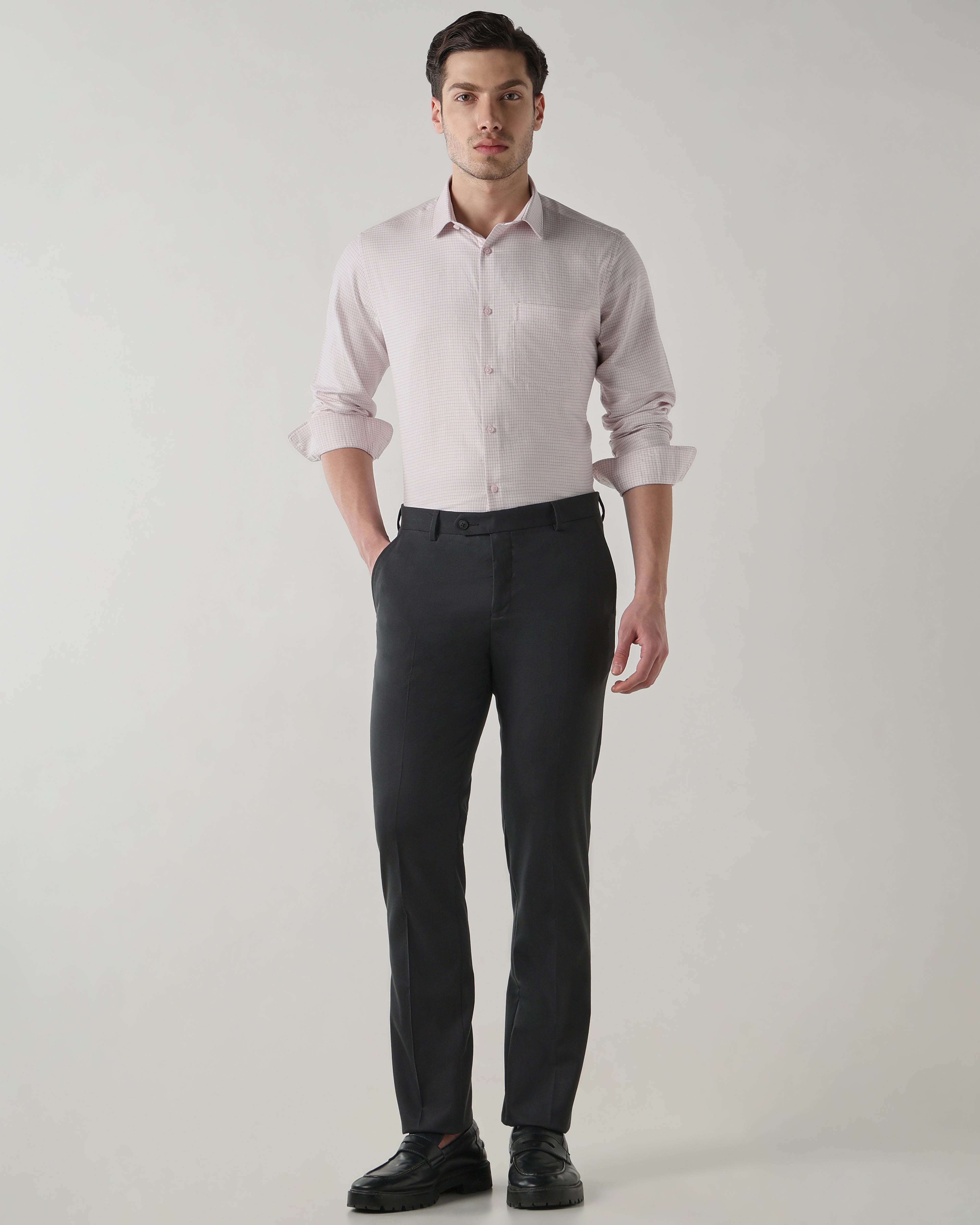 Men Regular Fit Shirt Pink