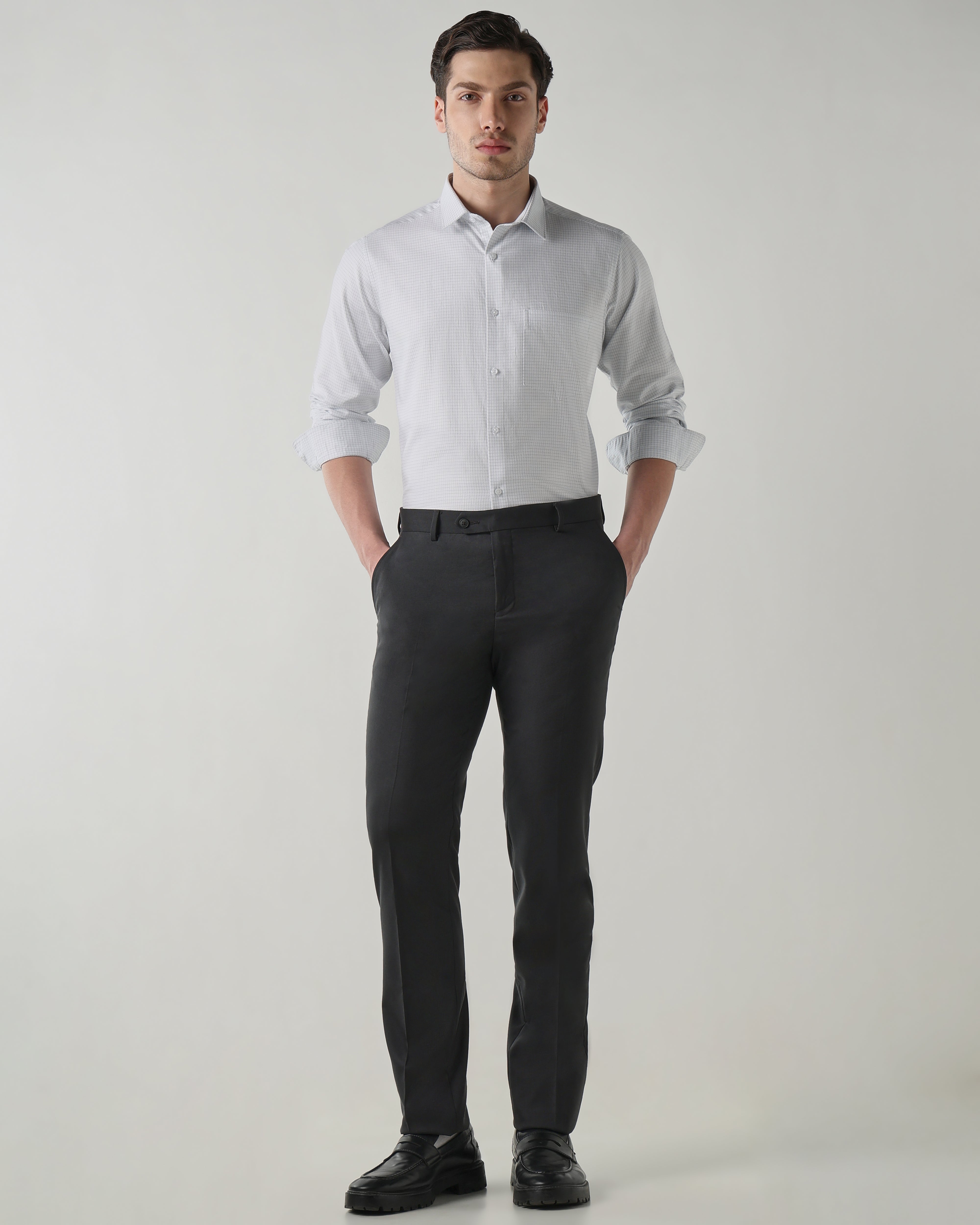 Men Regular Fit Shirt White