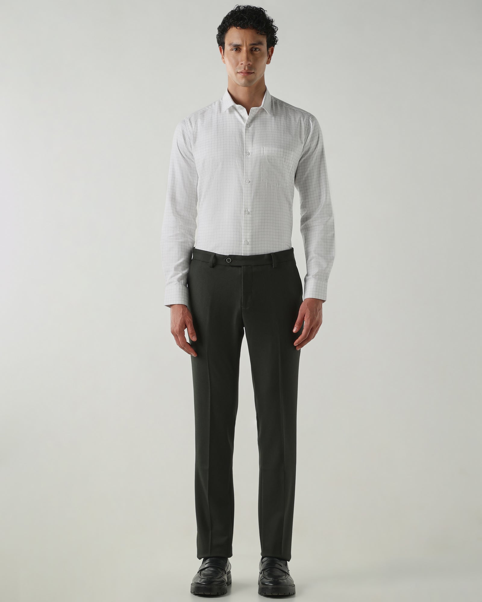 Men Slim Fit Shirts White
