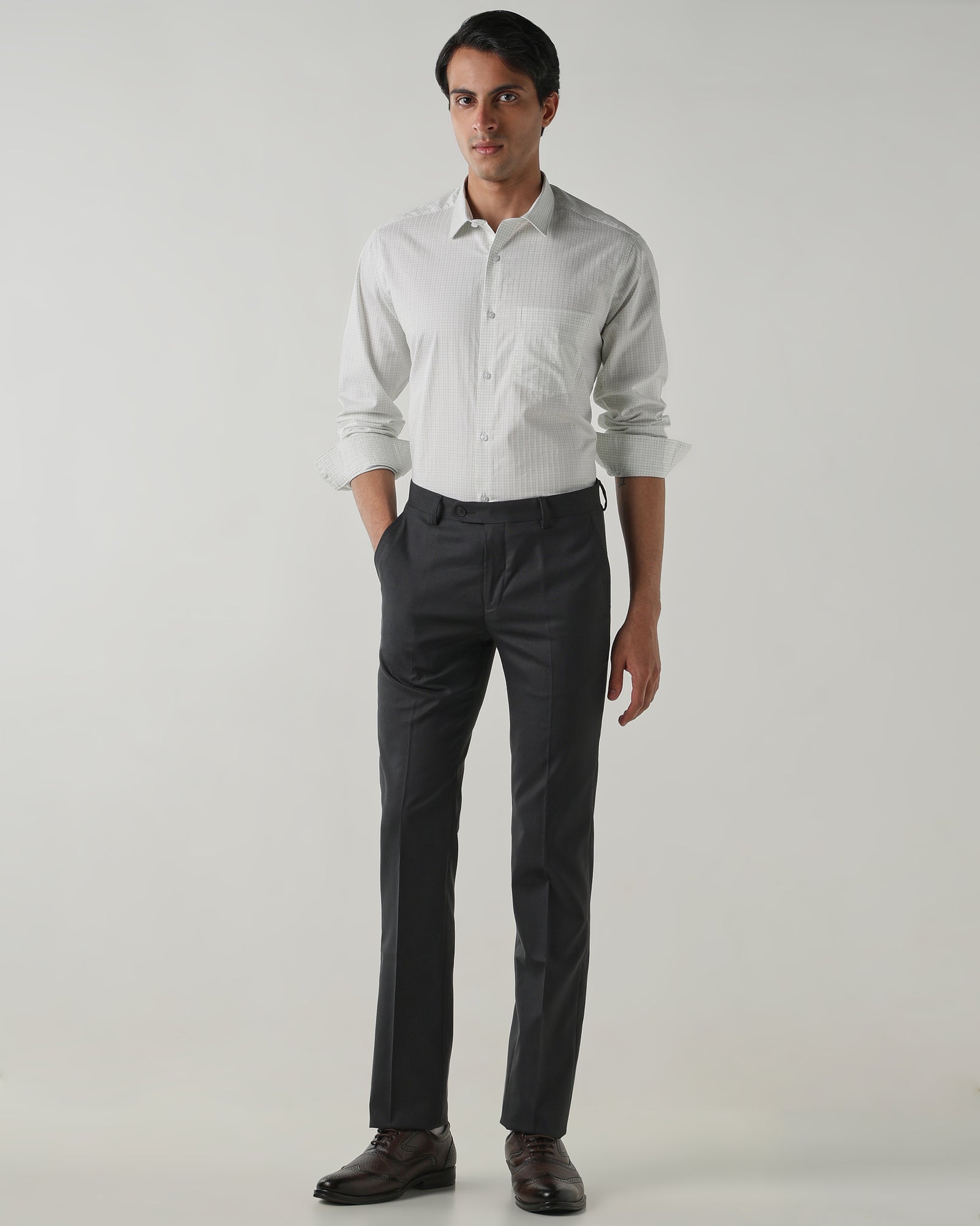 Men Regular Fit Shirt White/Green