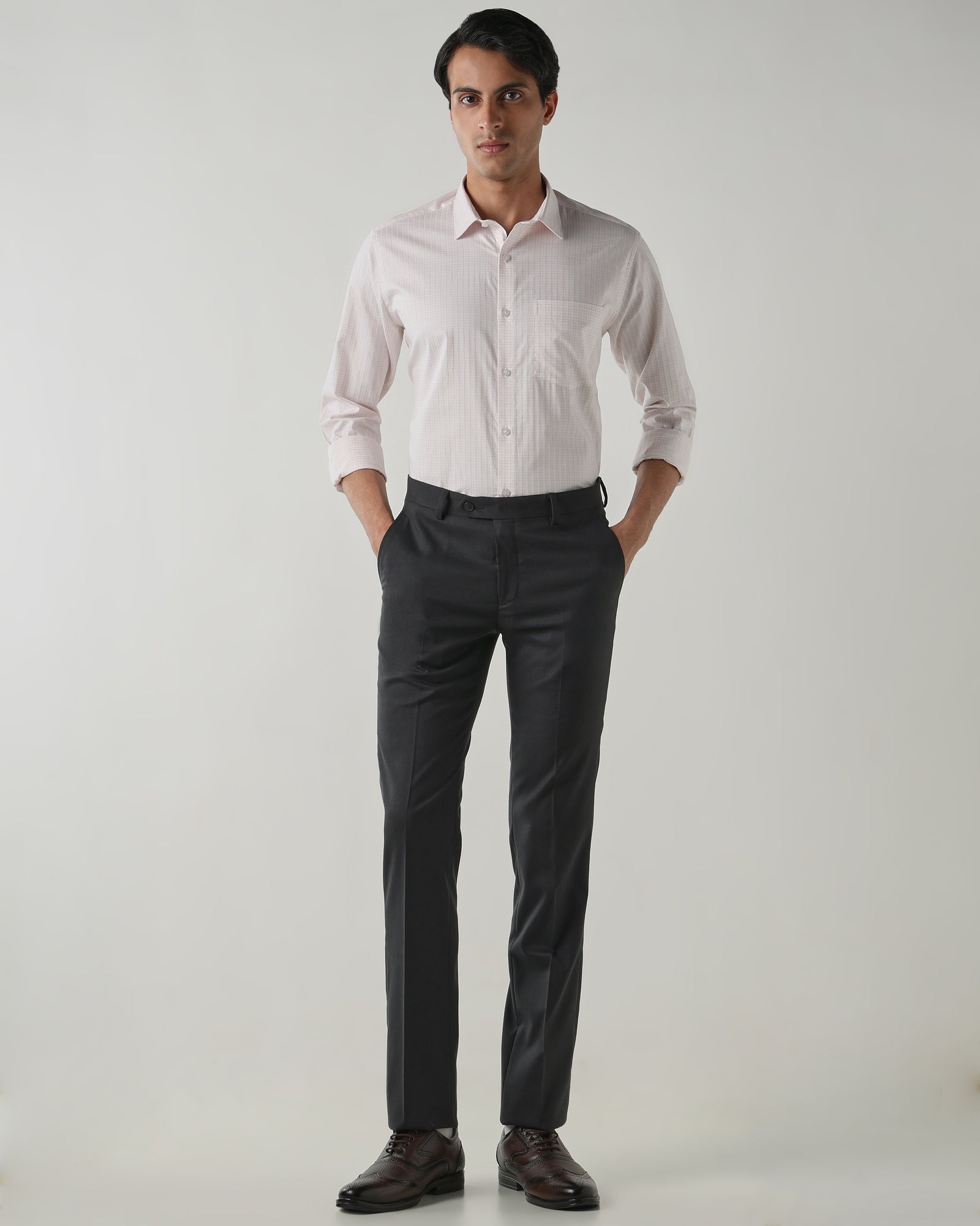 Men Regular Fit Shirt White/Pink