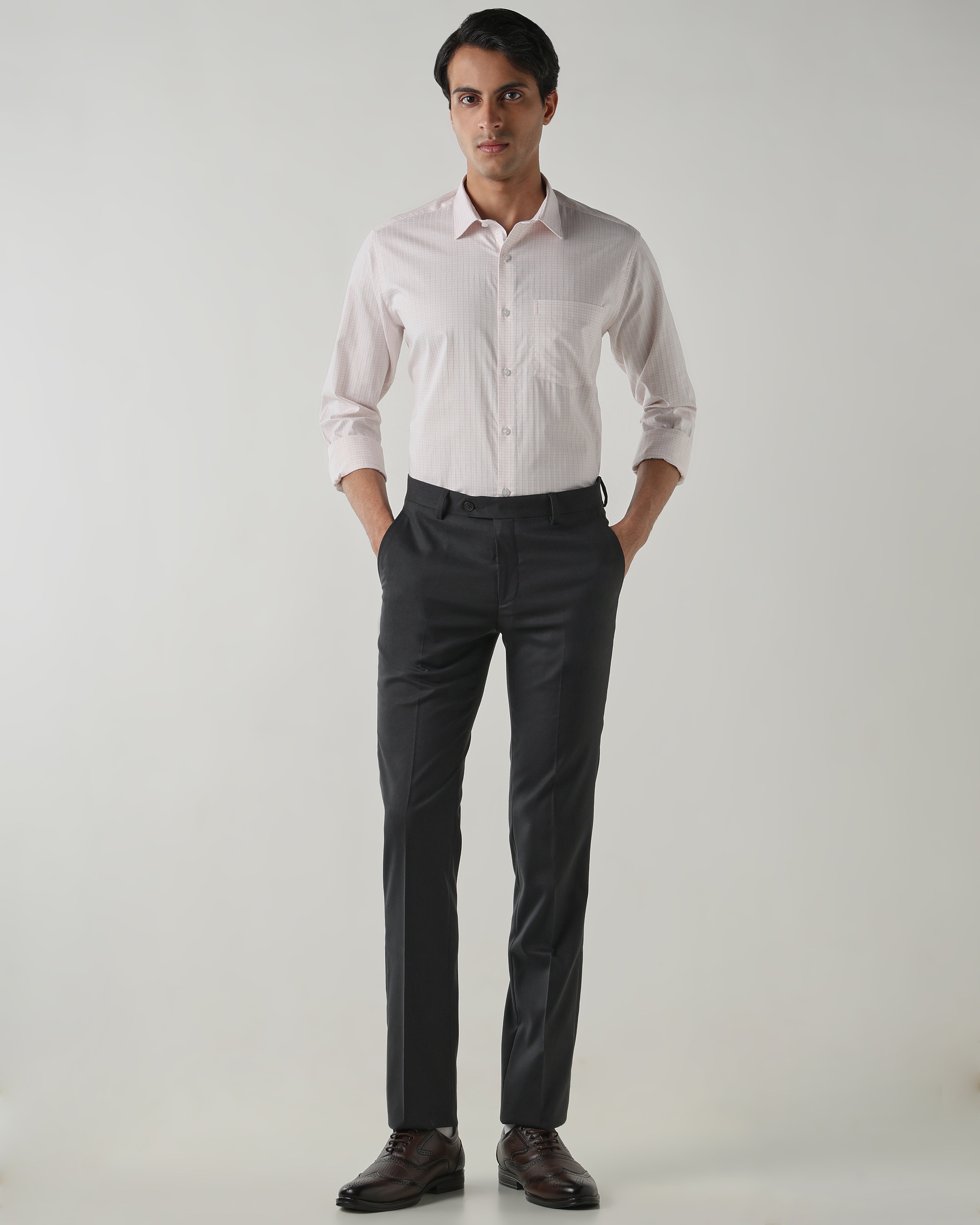 Men Regular Fit Shirt White/Pink