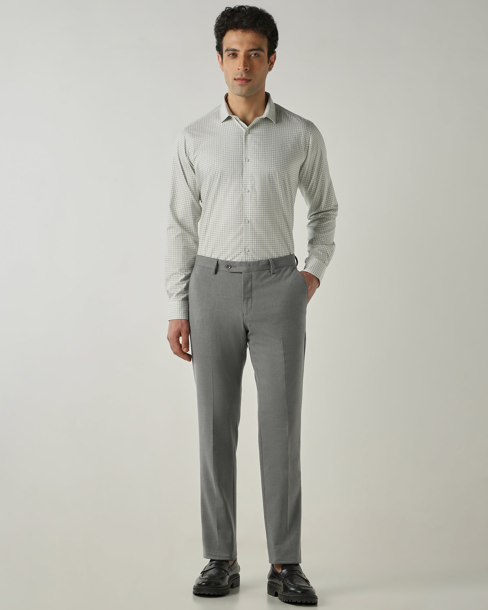 Shirt Green Slim Fit 100% Cotton