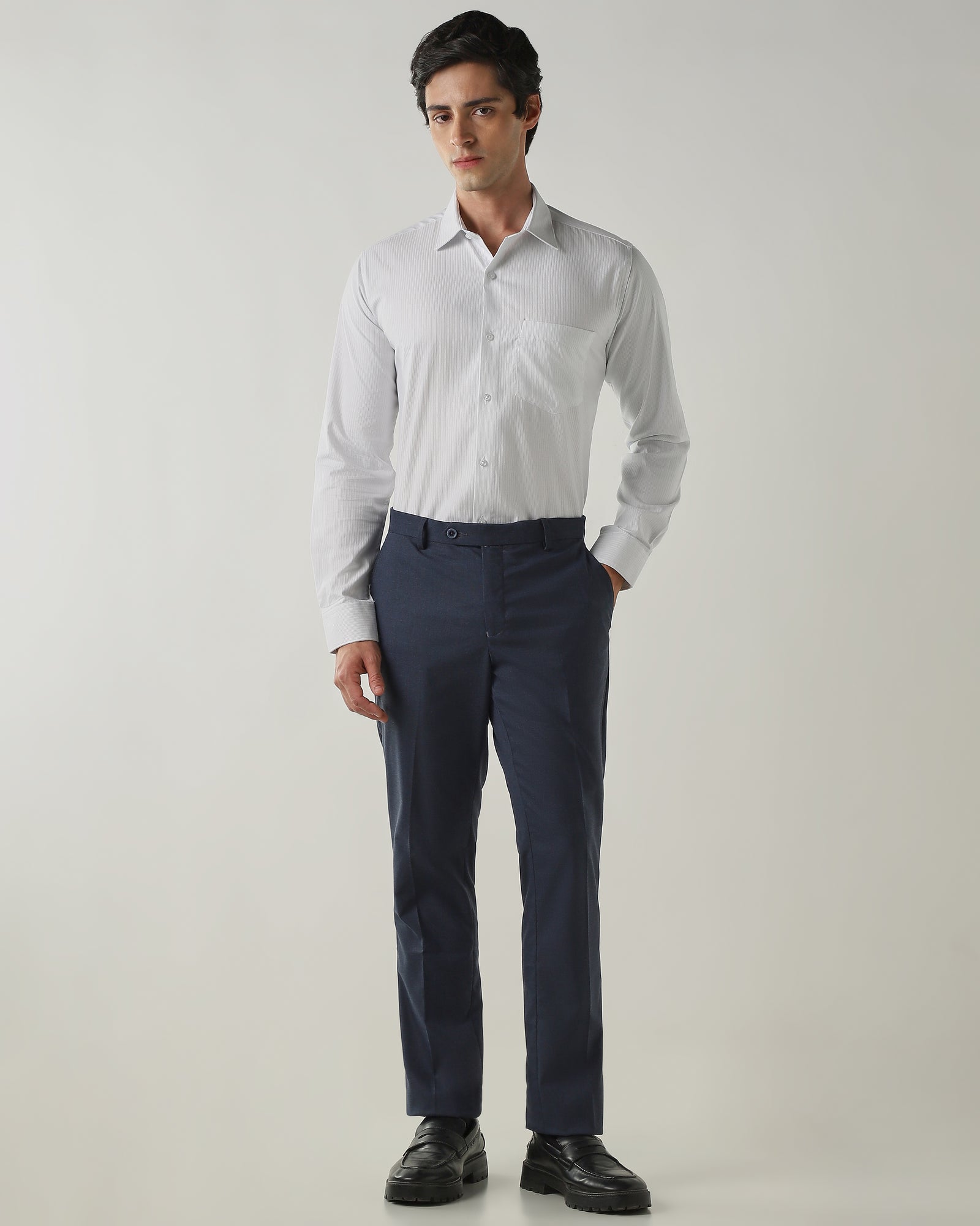 Slim Fit Shirt White/Blue