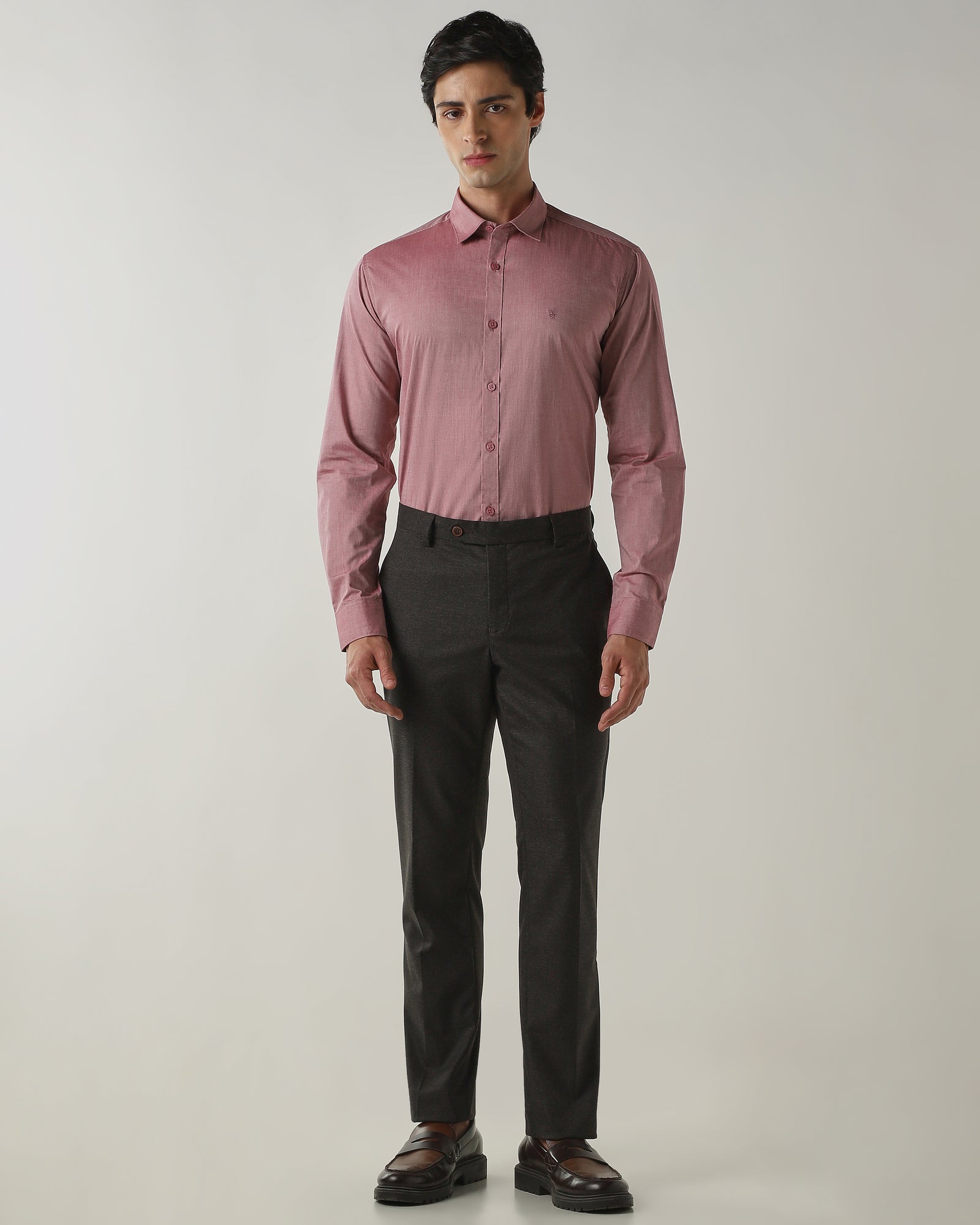 Slim Fit Shirt Maroon
