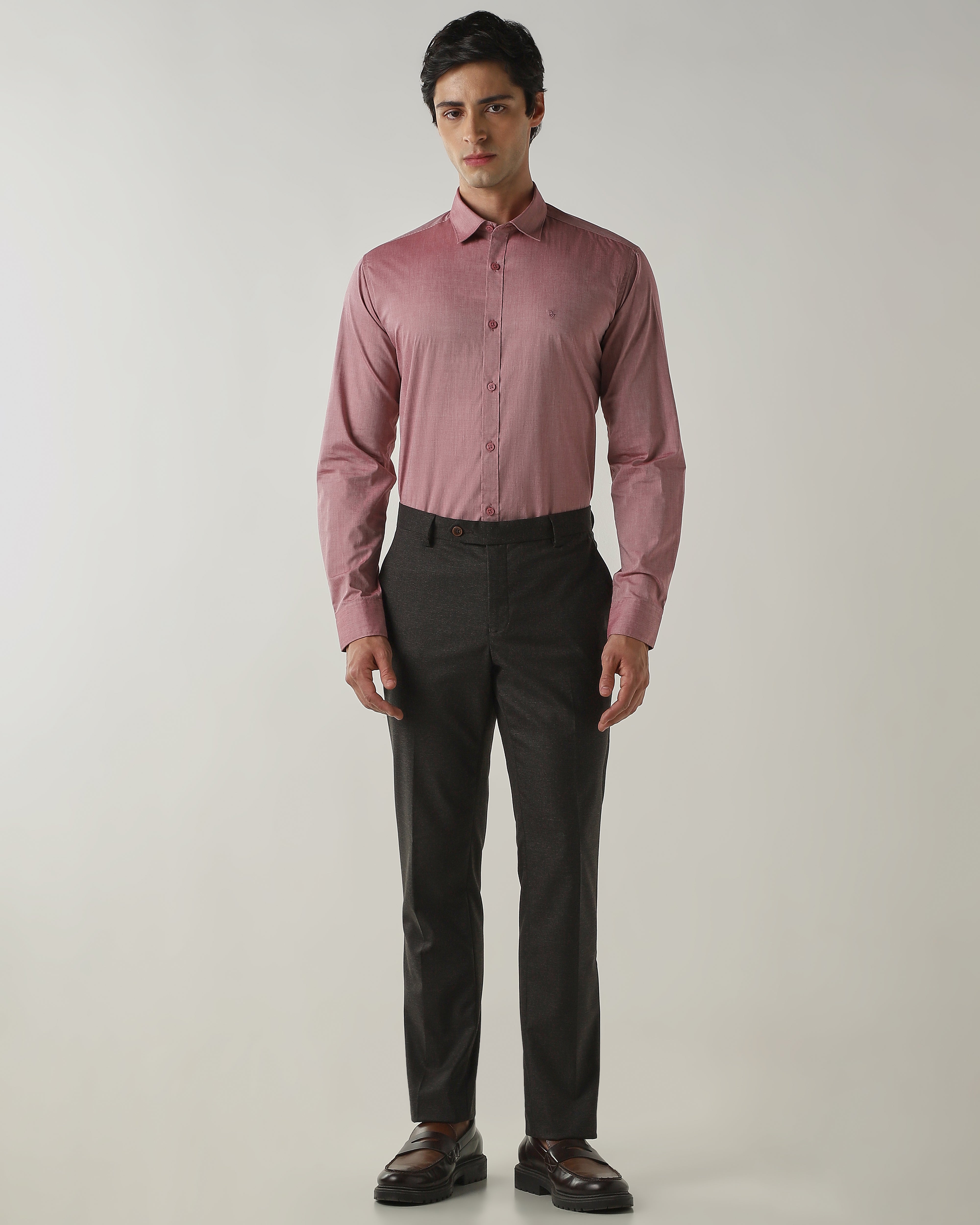 Slim Fit Shirt Maroon