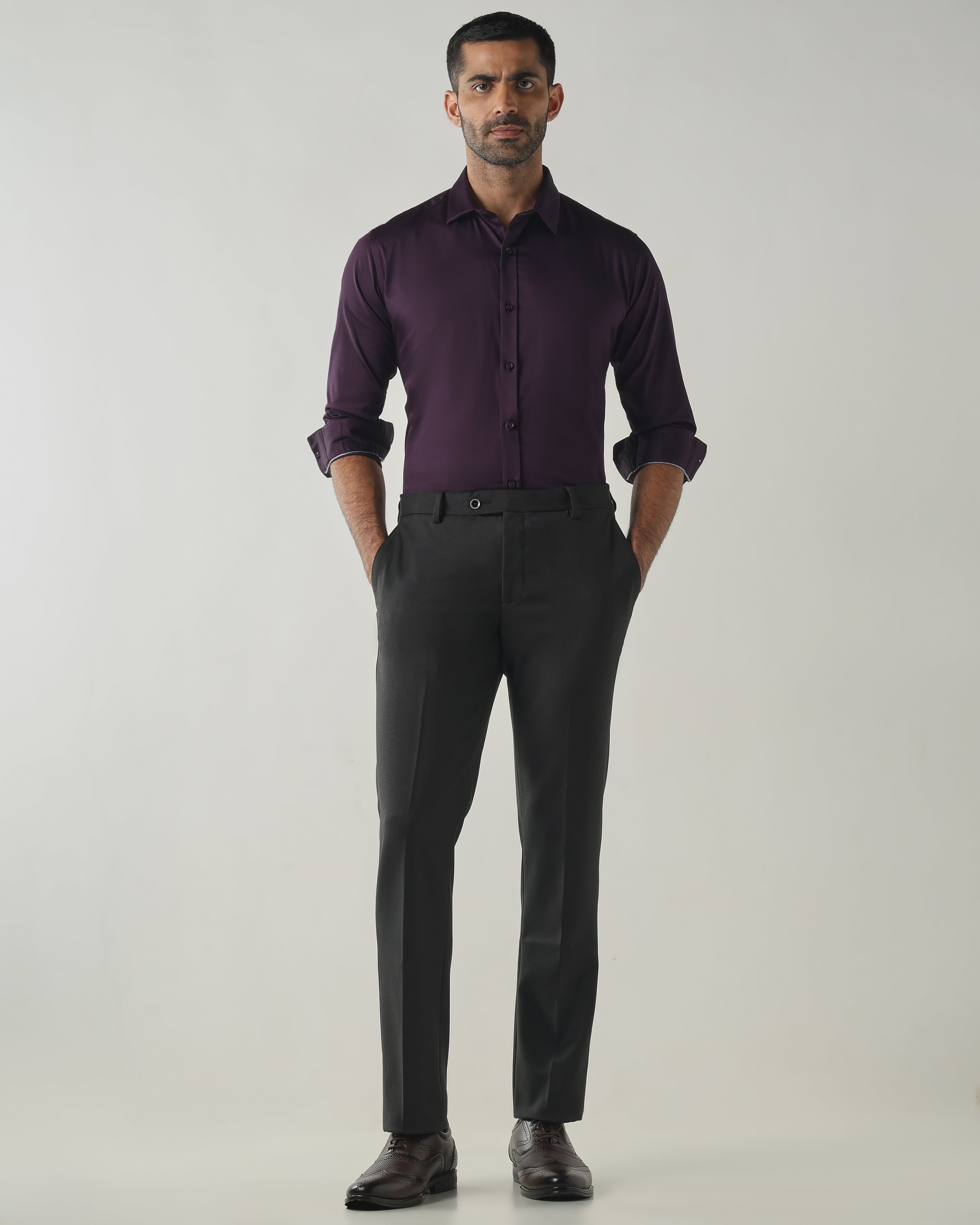 Purple Grape Slim fit Fashion Formal Shirts