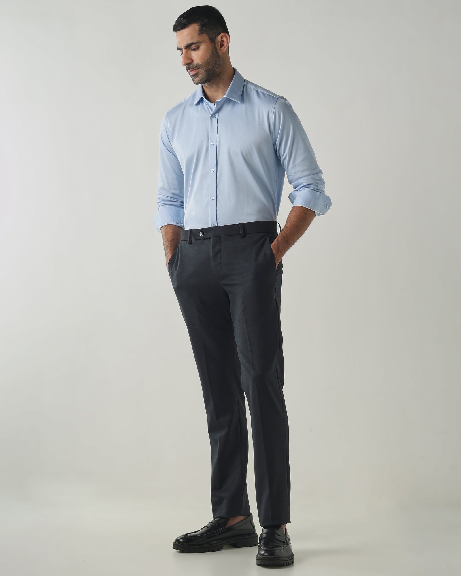 Sky Blue Slim fit Fashion Formal Shirts