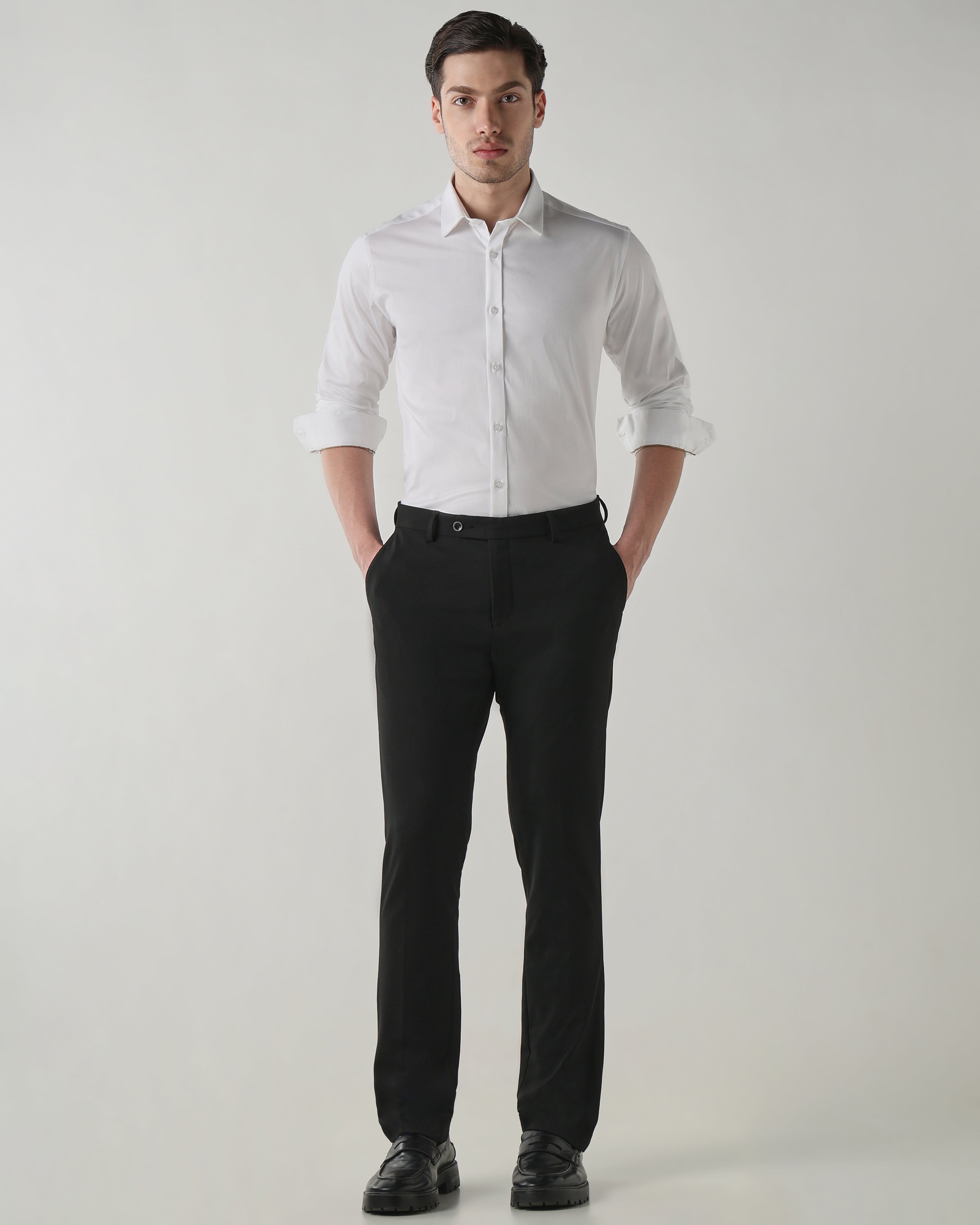 Men Regular Fit Shirt White