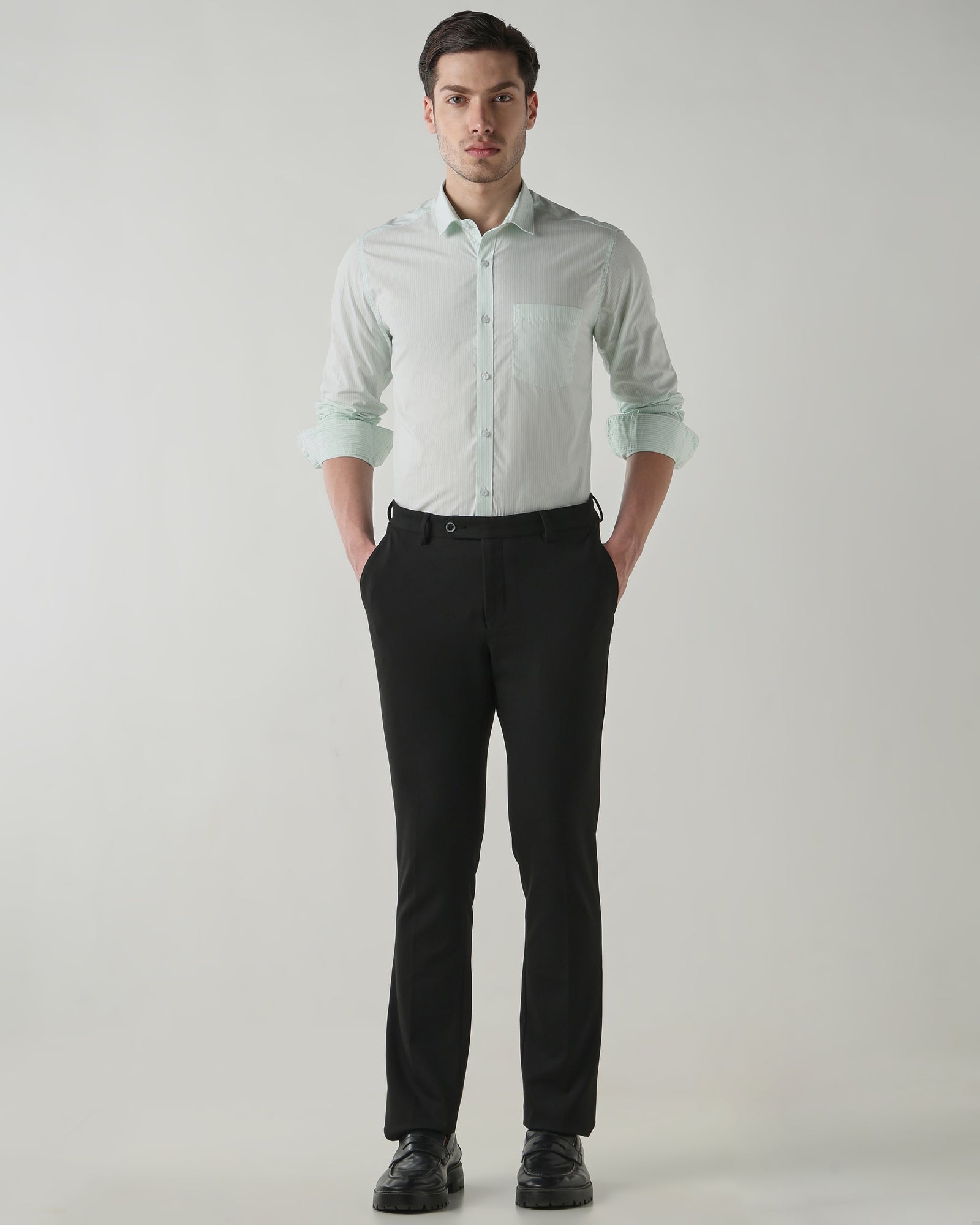 Men Regular Fit Shirt White/Green