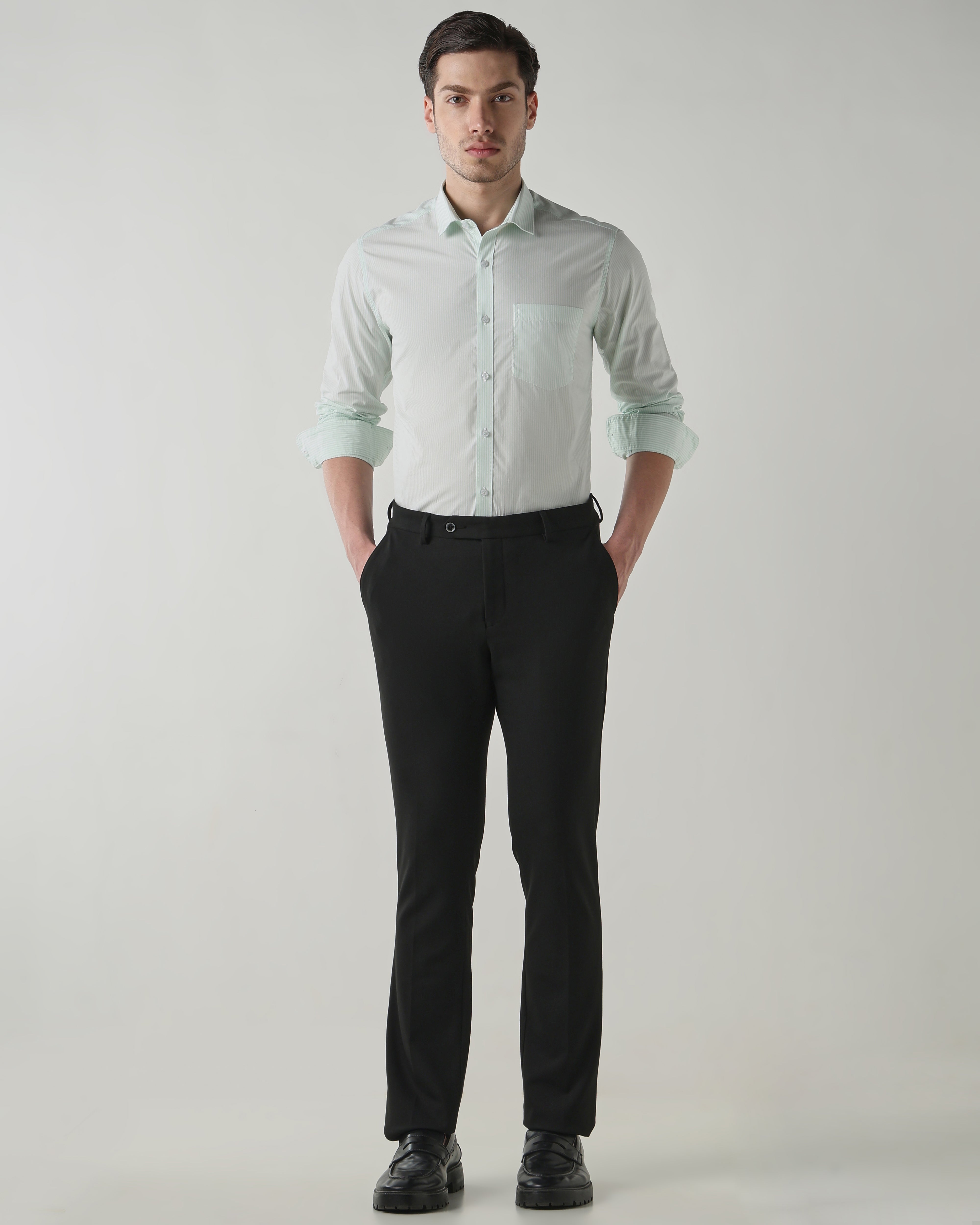 Men Regular Fit Shirt White/Green