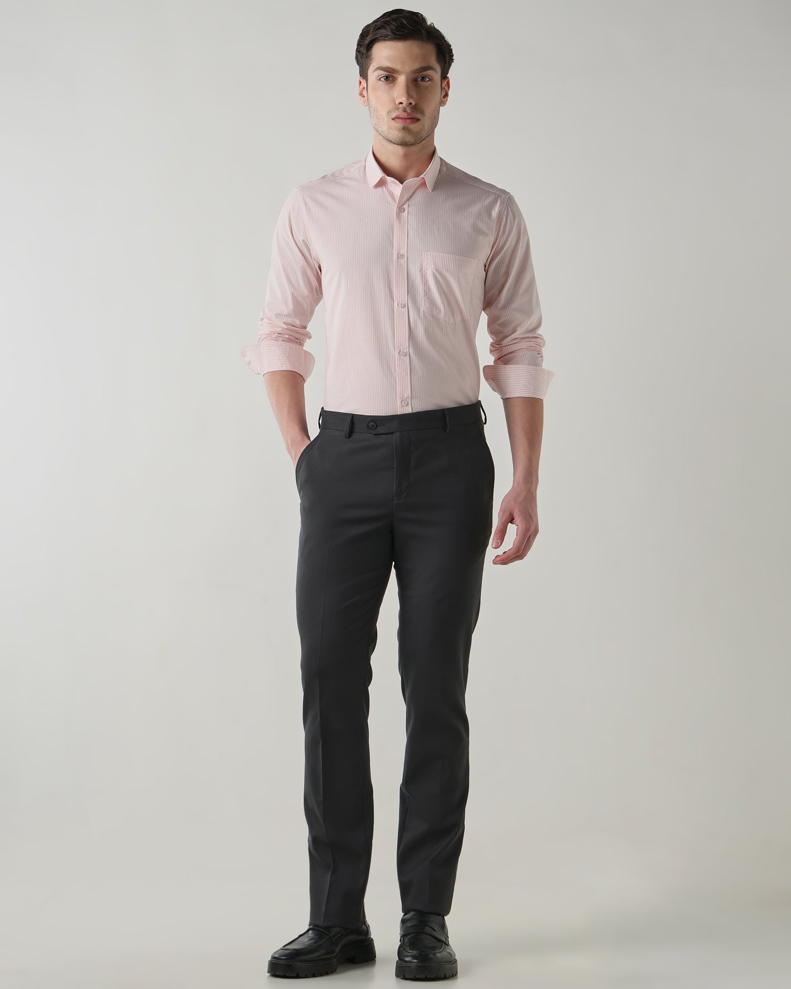 Men Regular Fit Shirt White/Pink