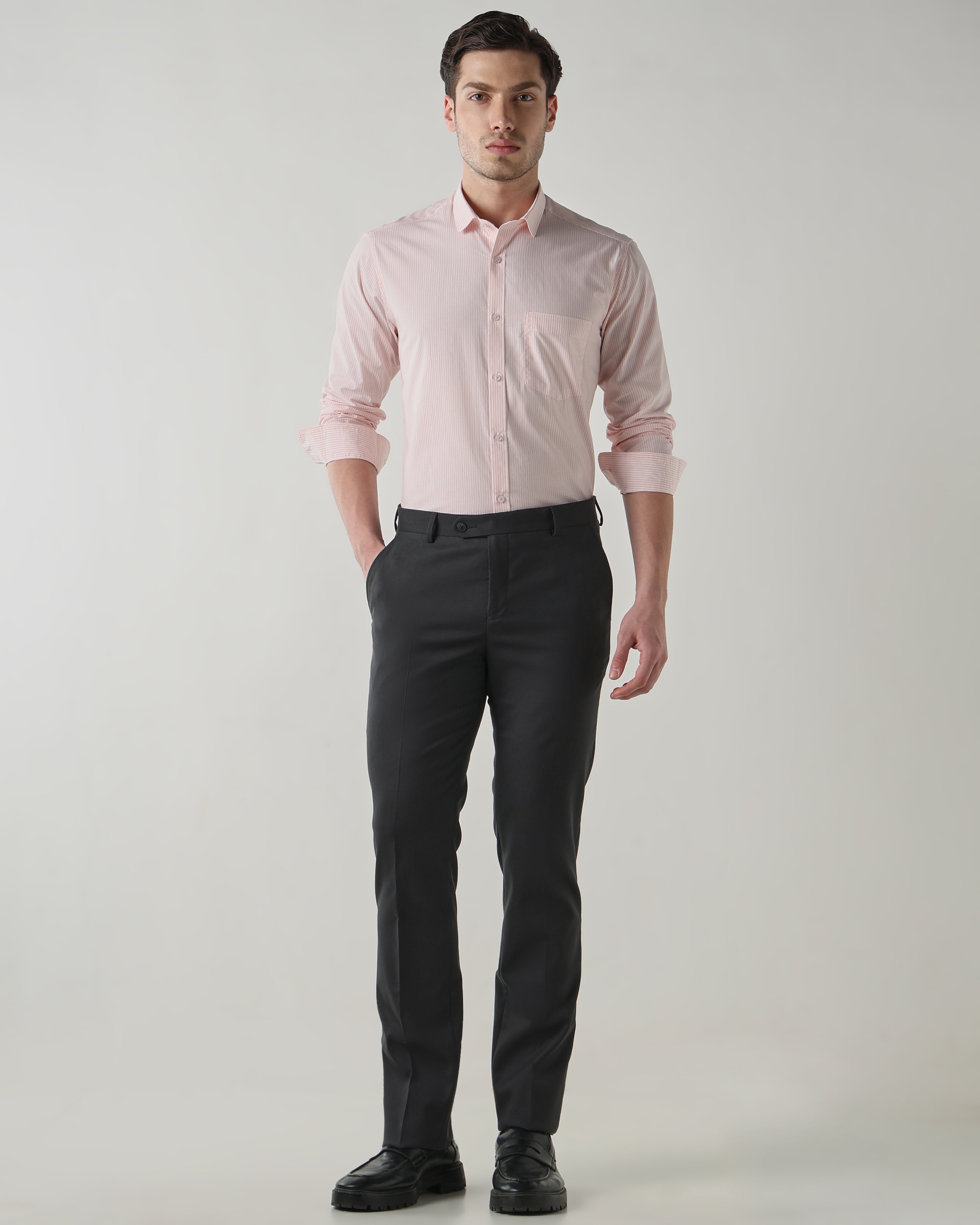 Men Regular Fit Shirt White/Pink