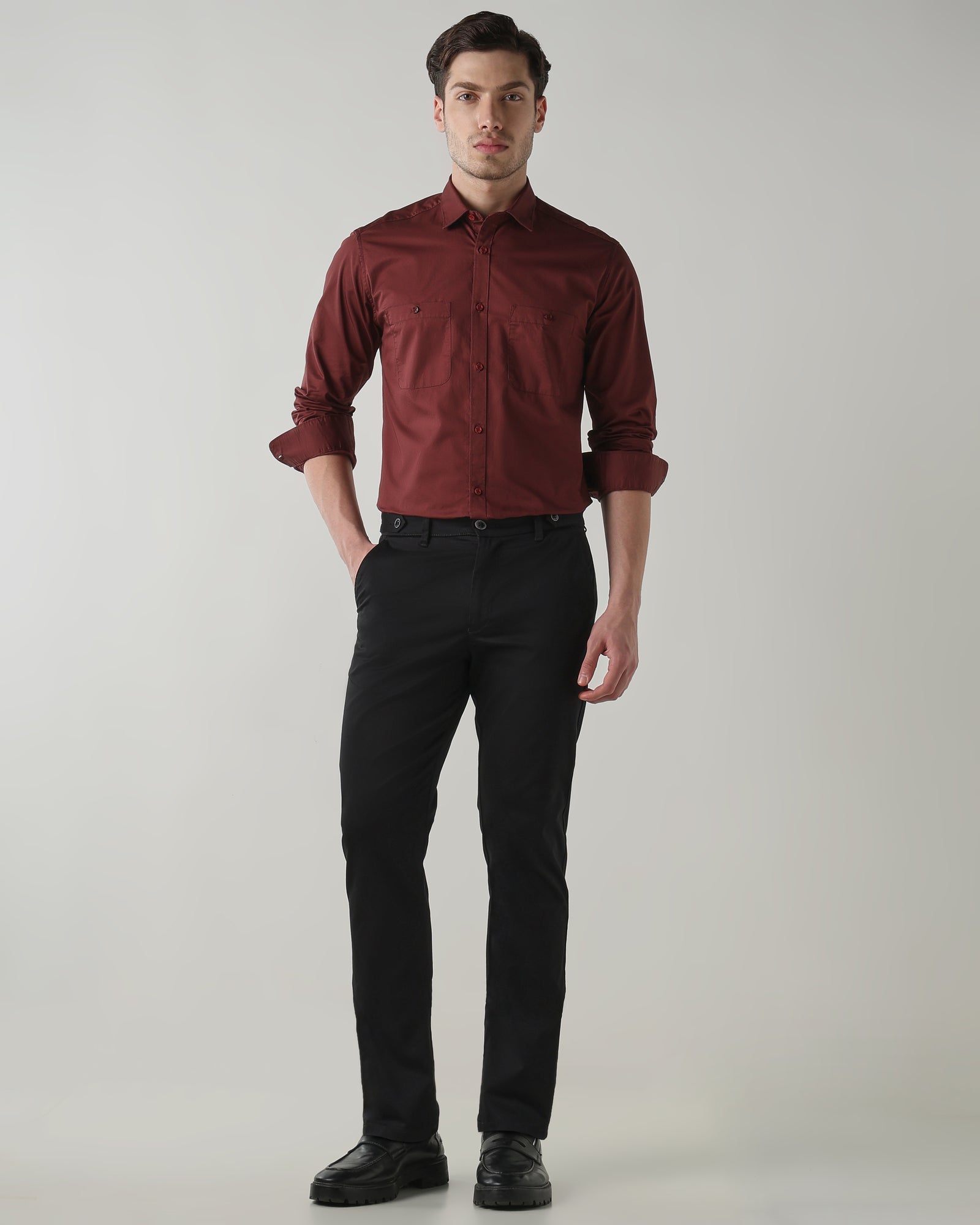 Men Regular Fit Shirt White/Pink