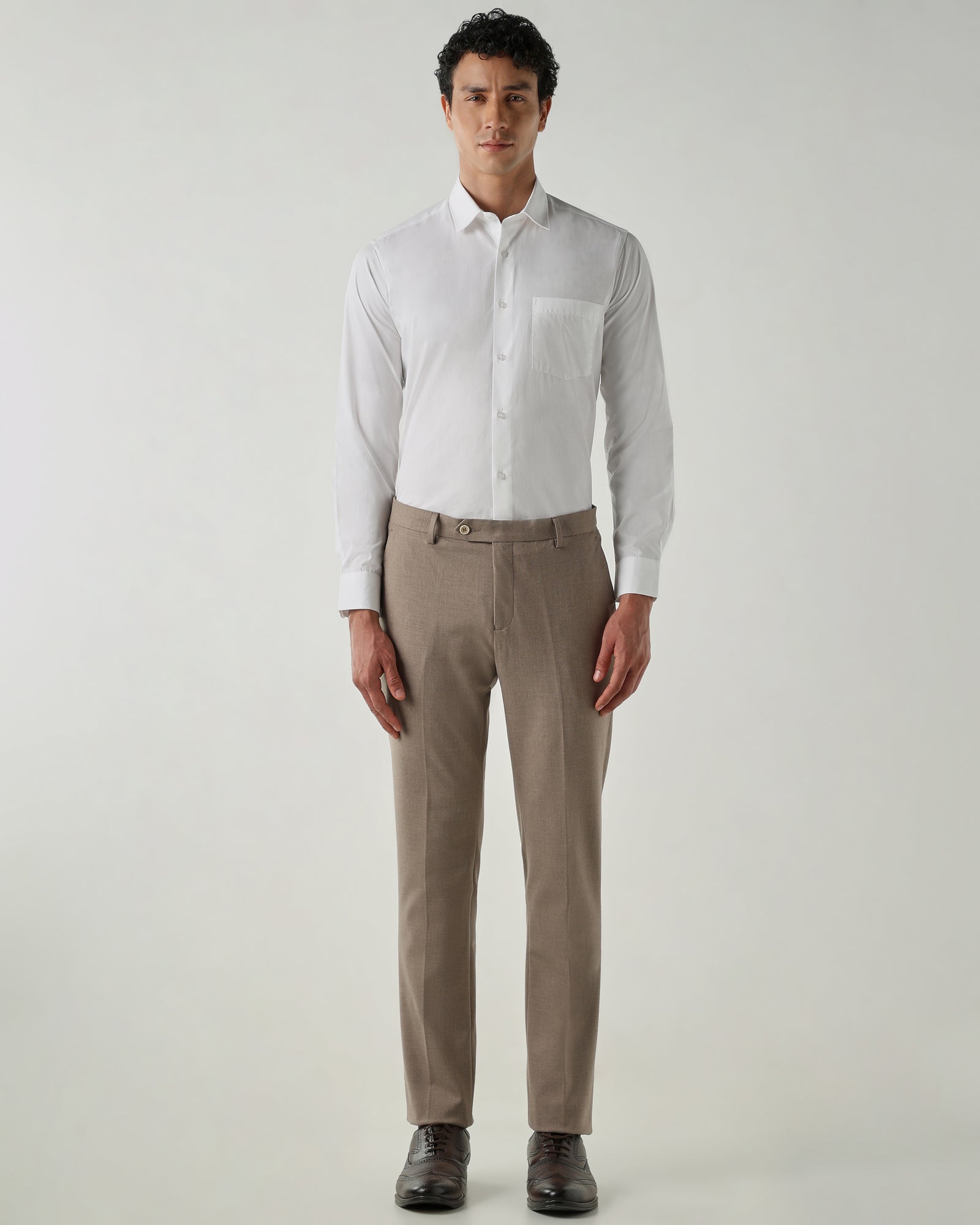 Men Slim Fit Shirts White