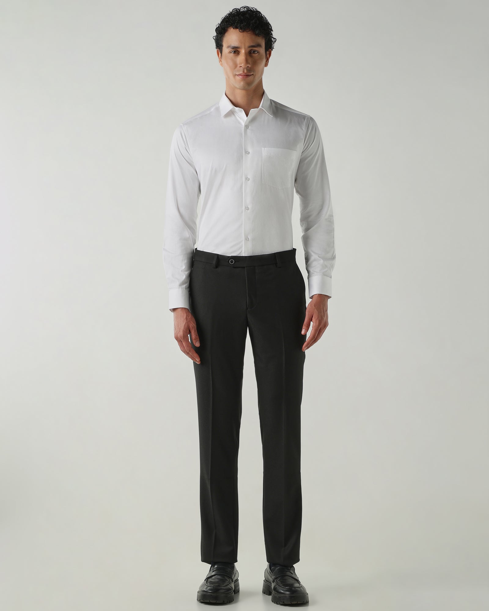 Men Slim Fit Shirts White