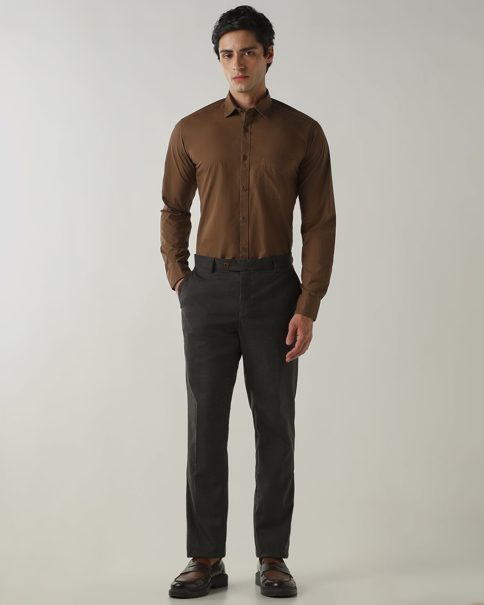 Slim Fit Shirt Chocolate