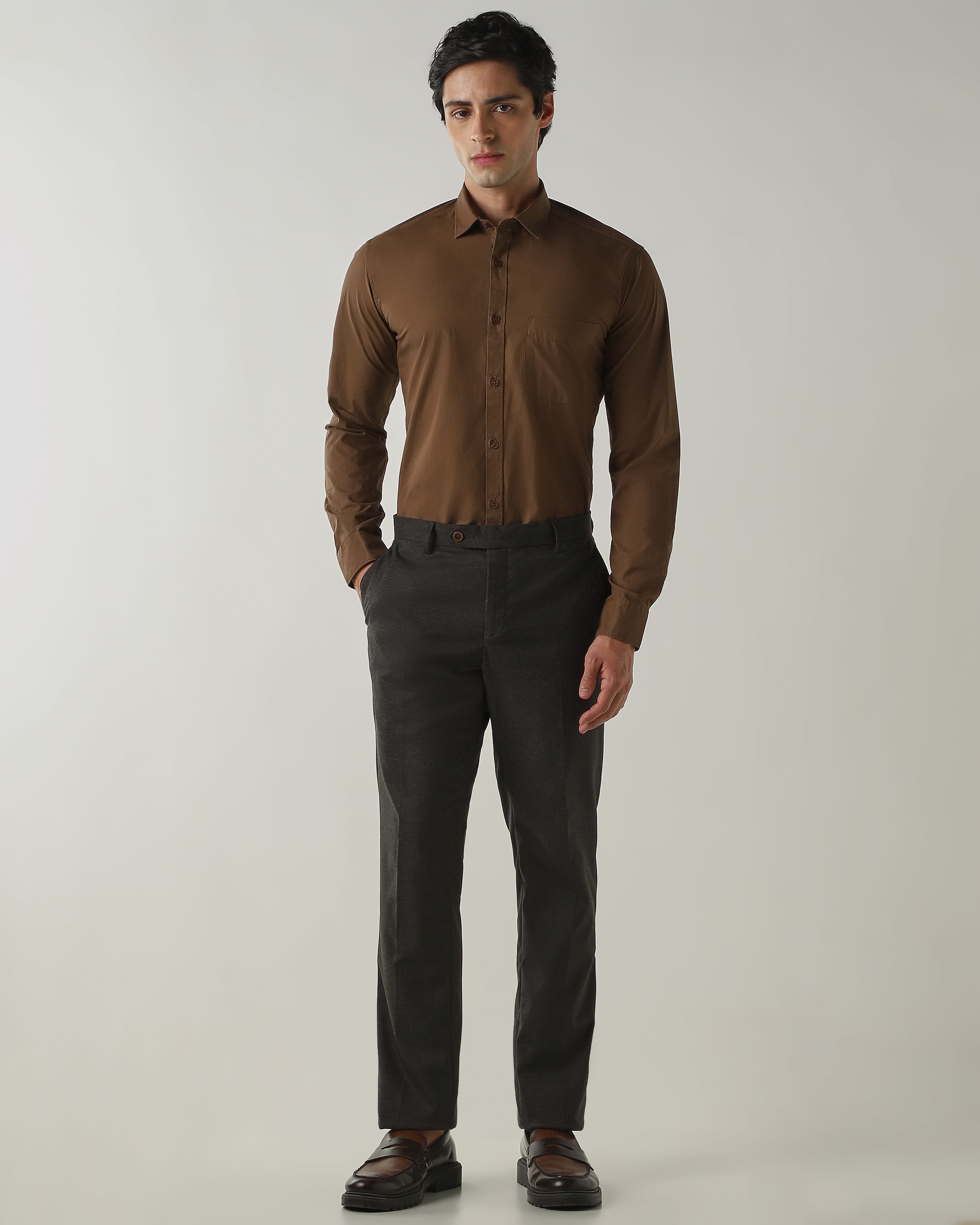 Slim Fit Shirt Chocolate