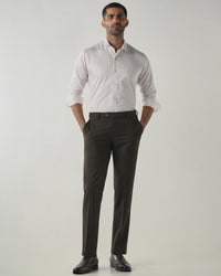 Olive Tailor Fit Fashion Formal Trousers