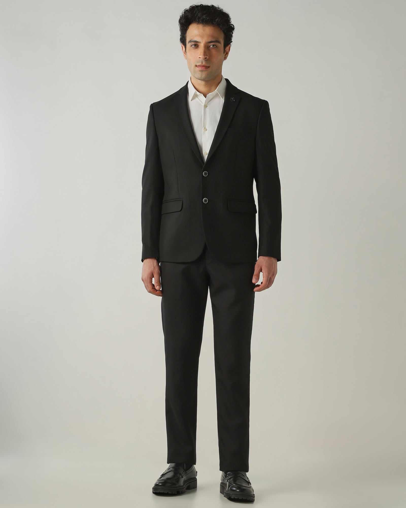 Blazer Black Tailor Fit Polyviscose
