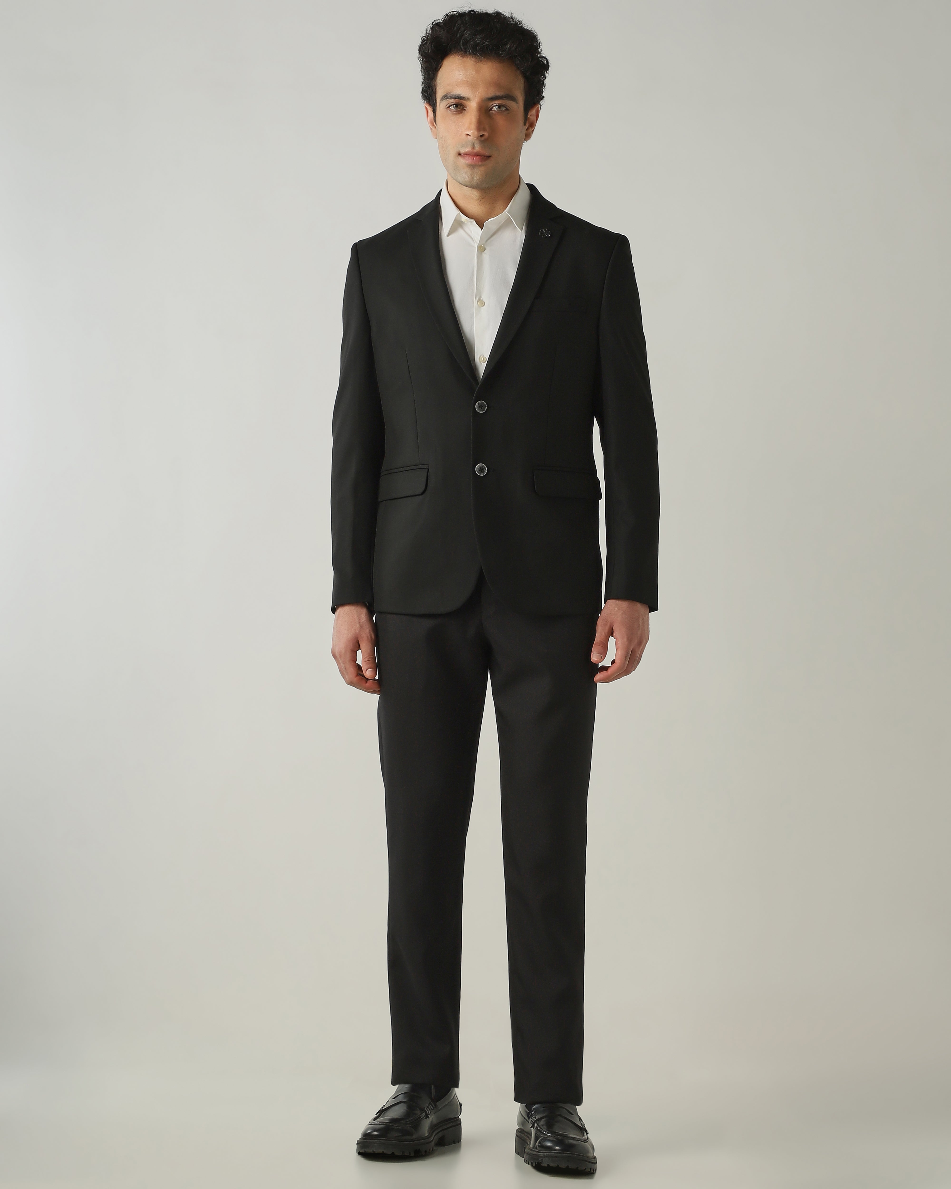 Blazer Black Tailor Fit Polyviscose