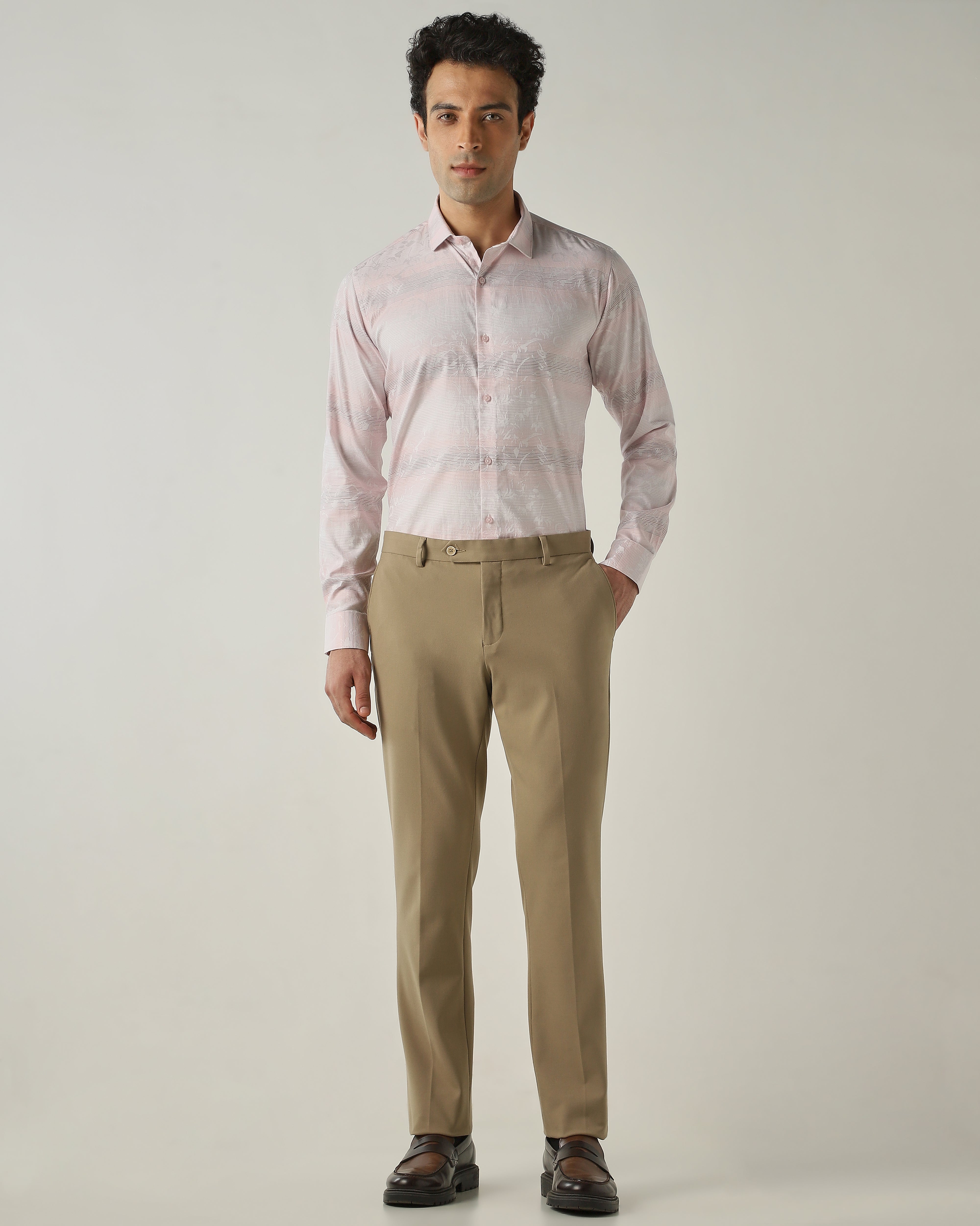 Shirt Pink Slim Fit 100% Cotton