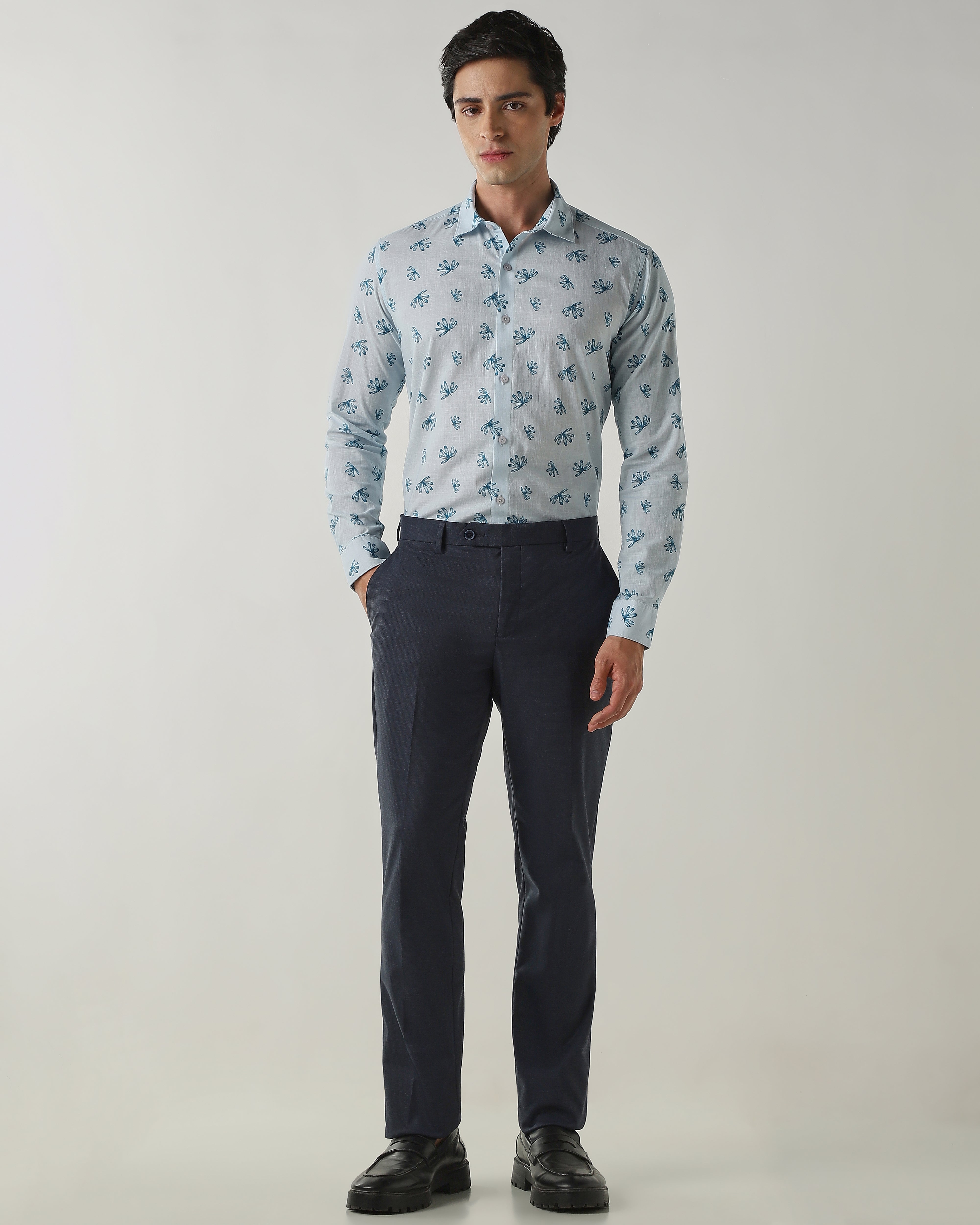 Slim Fit Shirt Powder Blue