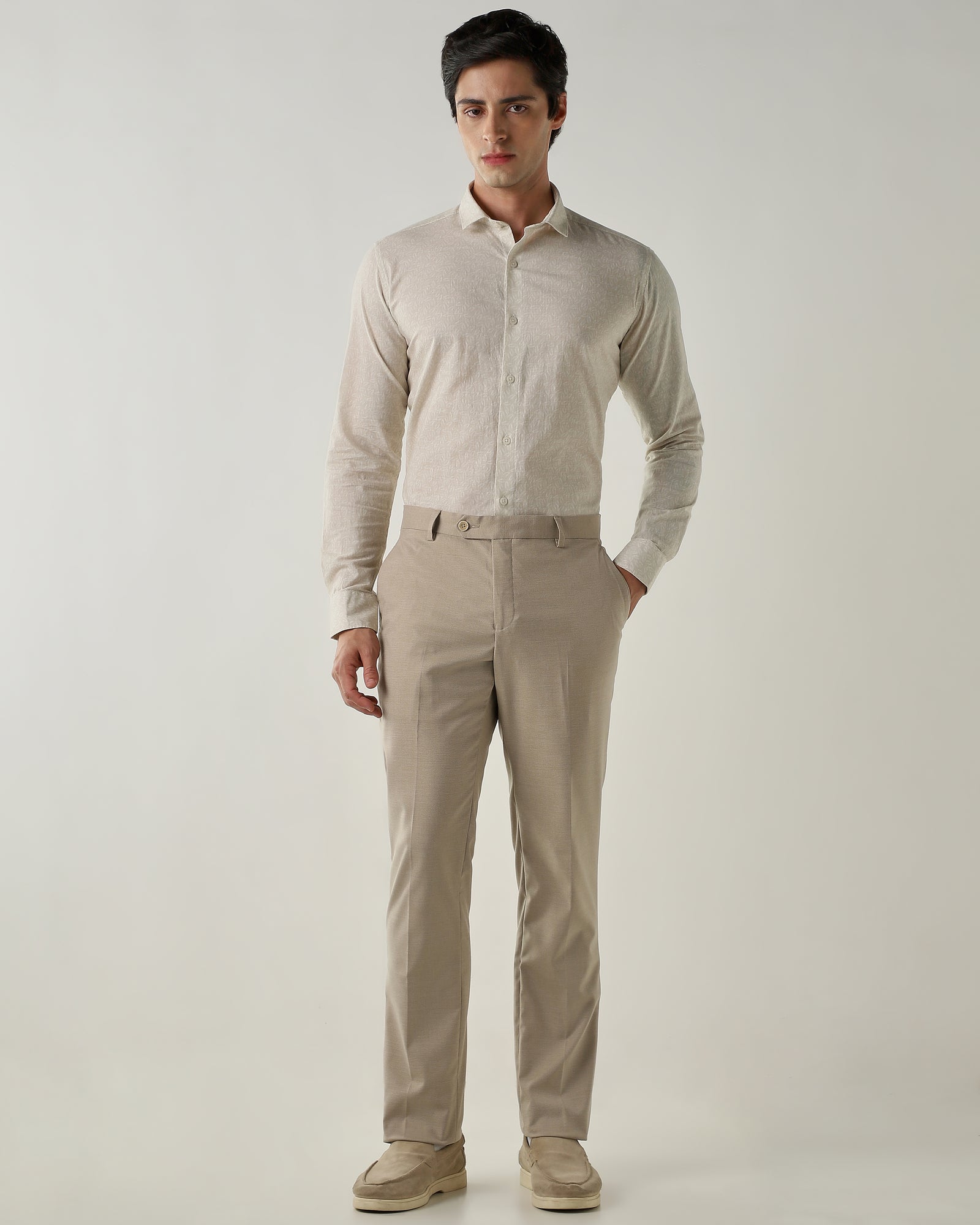 Slim Fit Shirt Beige