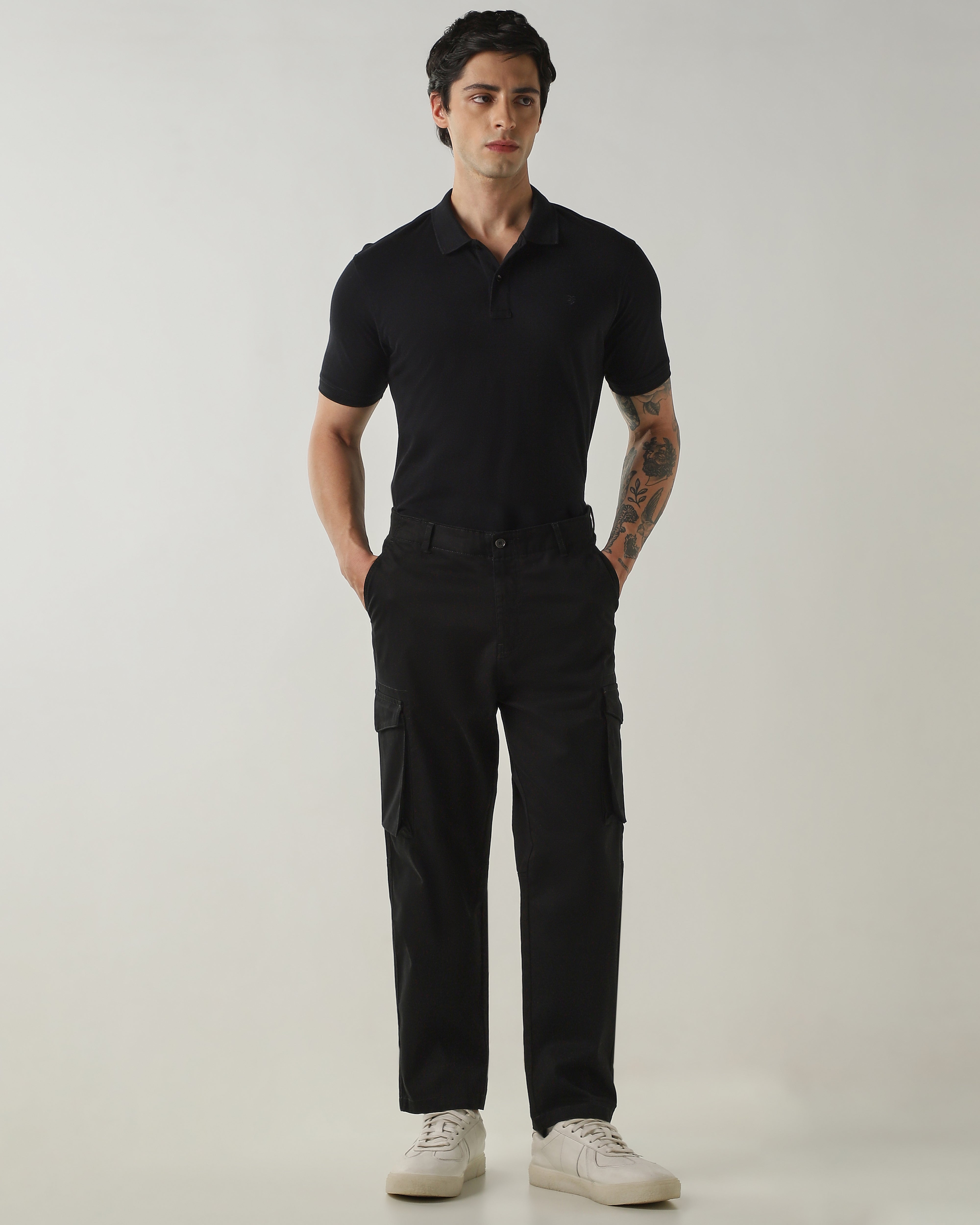 Regular Fit Cargo Black