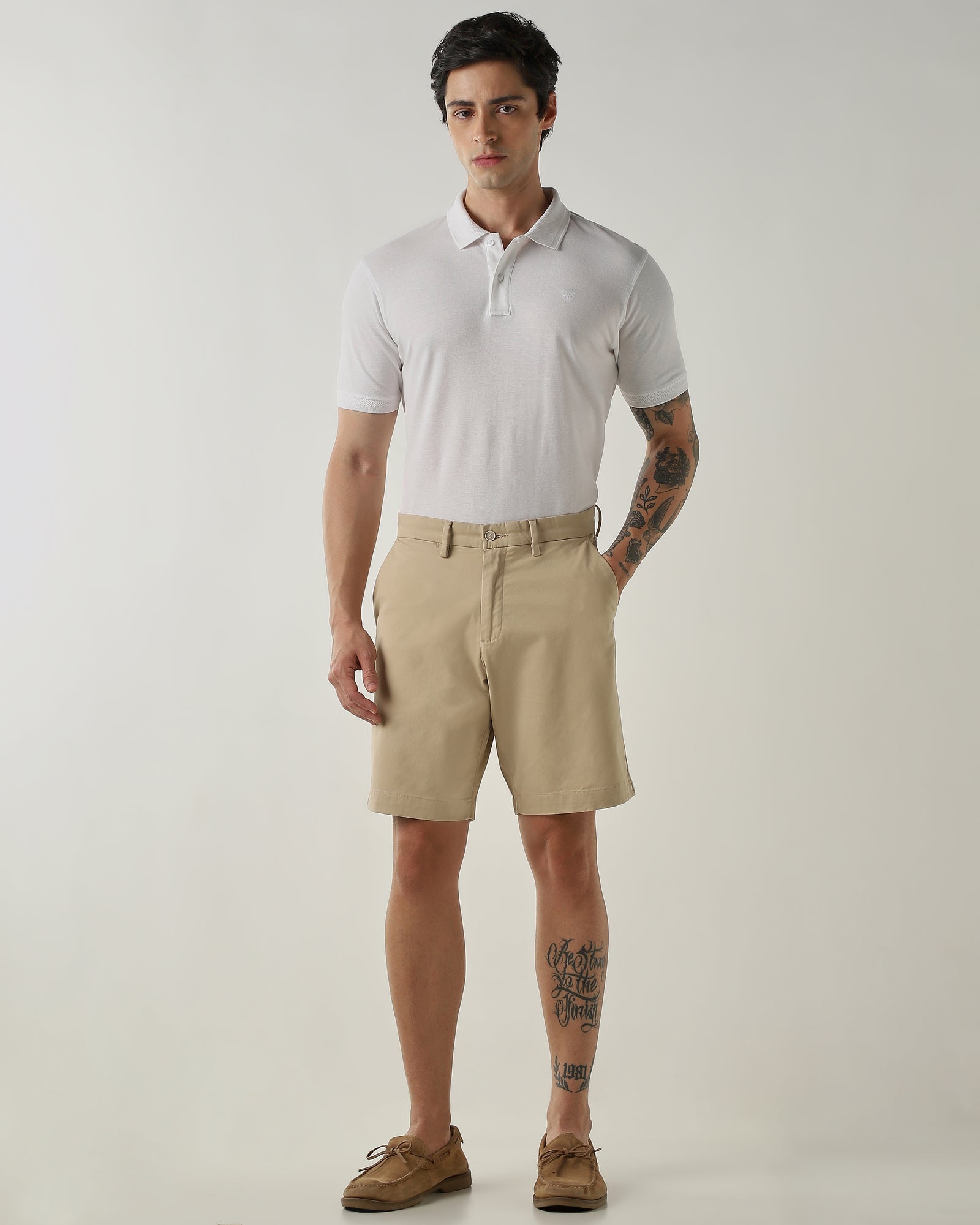 Regular Fit Shorts Fawn