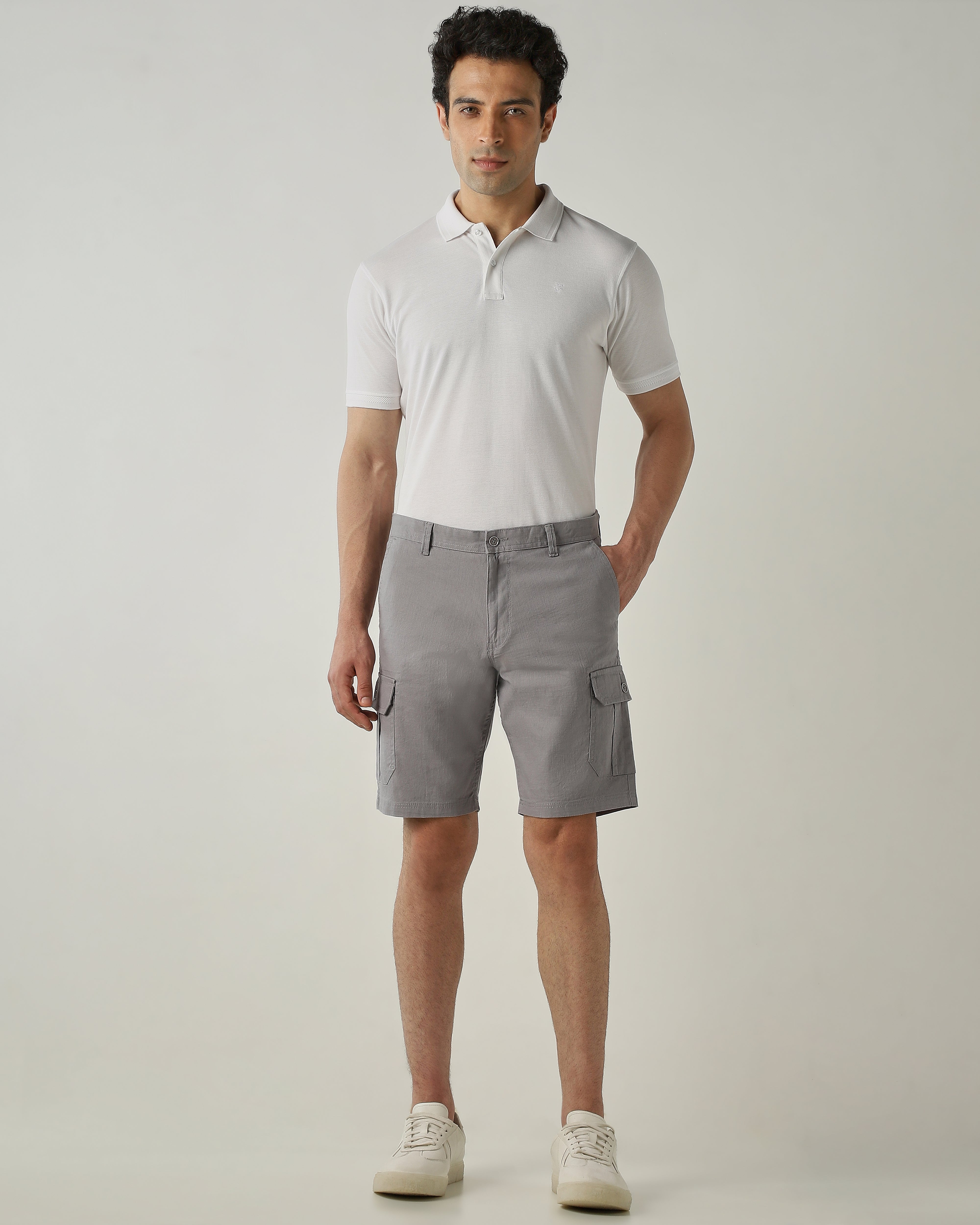 Cargo Short Steel Regular Fit 100% Cotton