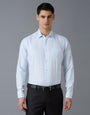 White & Light Blue & Grey Checks 100% Cotton Regular Fit Formal Full Sleeve Shirts