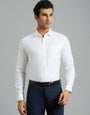 White Solid 100% Cotton Regular Fit Formal Full Sleeve Shirt