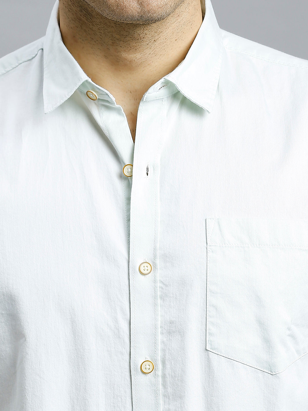 Light Green Dobby Y/D 100% Cotton Slim Fit Casual Full Sleeve Shirt