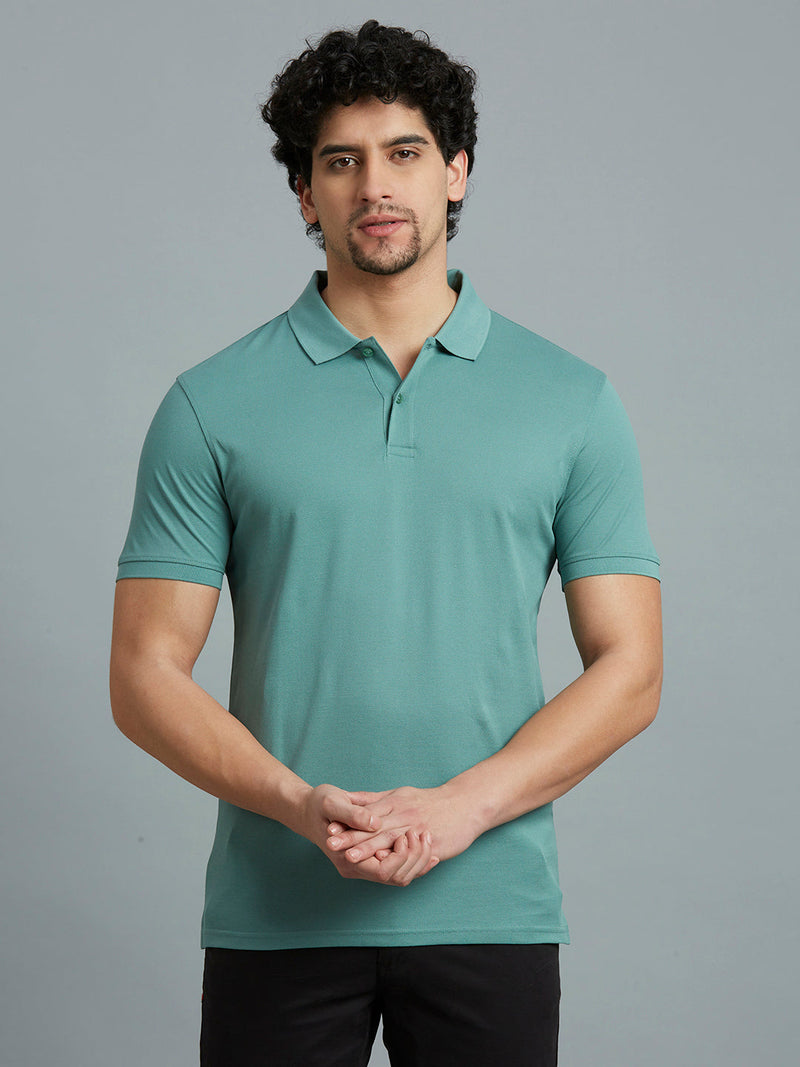 Mint Pq 100% Cotton Slim Fit Casual Half Sleeve T-Shirt