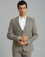 Grey Checks Poly Viscose Elastane Tailor Fit Formal Full Sleeve Blazers