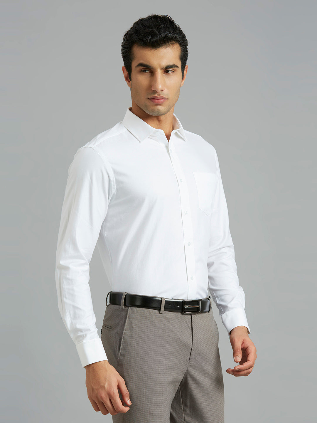 White Dobby Y/D 100% Cotton Regular Fit Formal Full Sleeve Shirt