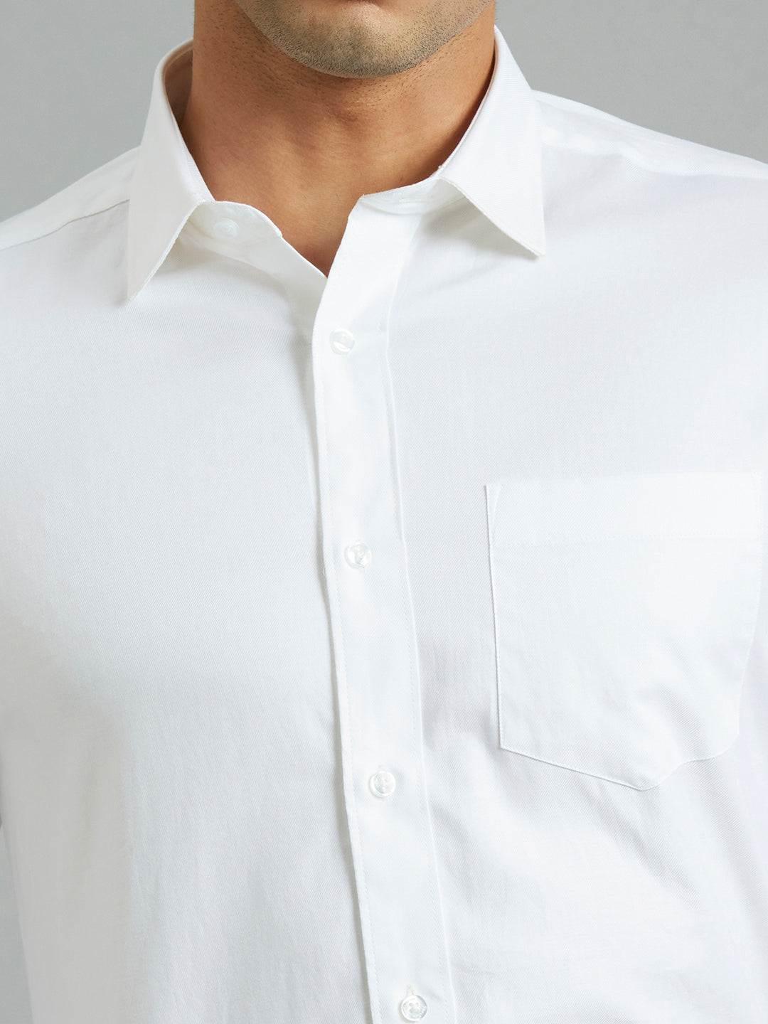 White Dobby Y/D 100% Cotton Regular Fit Formal Full Sleeve Shirt