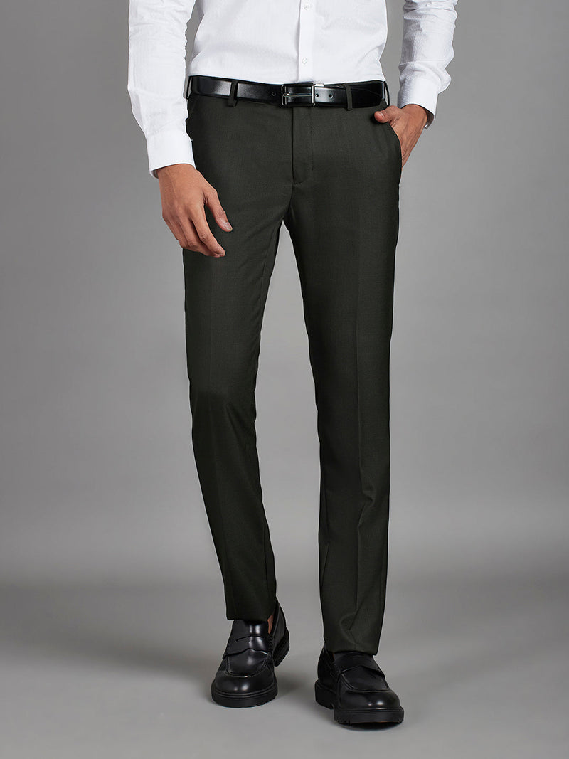 Olive Green Menswear Bottomwear Trousers