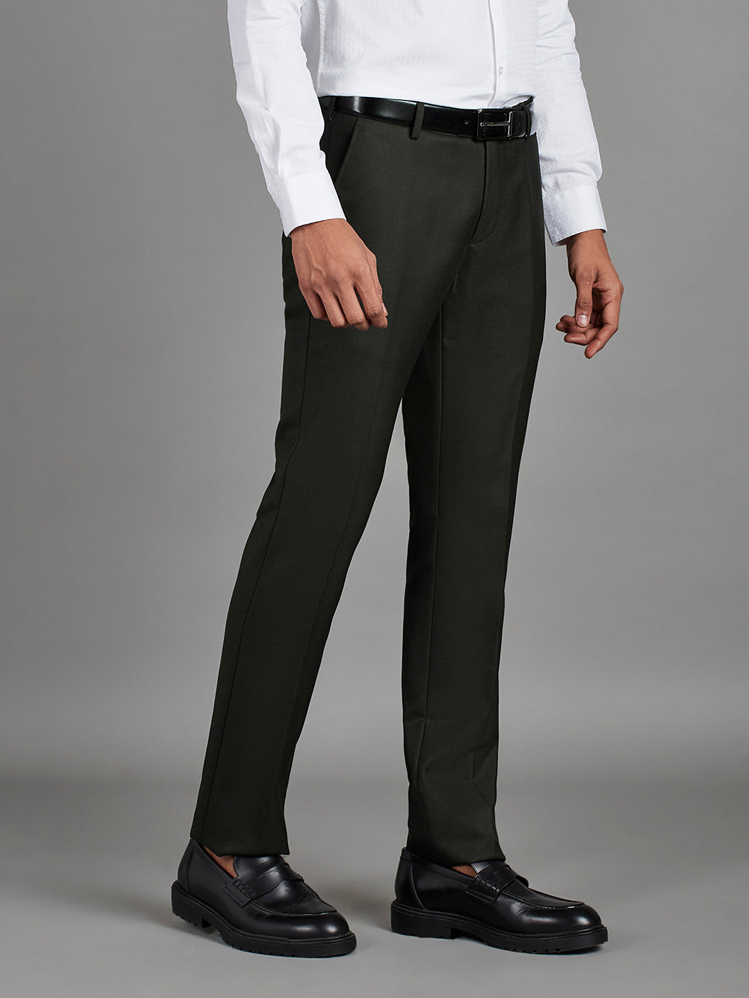 Olive Green Menswear Bottomwear Trousers