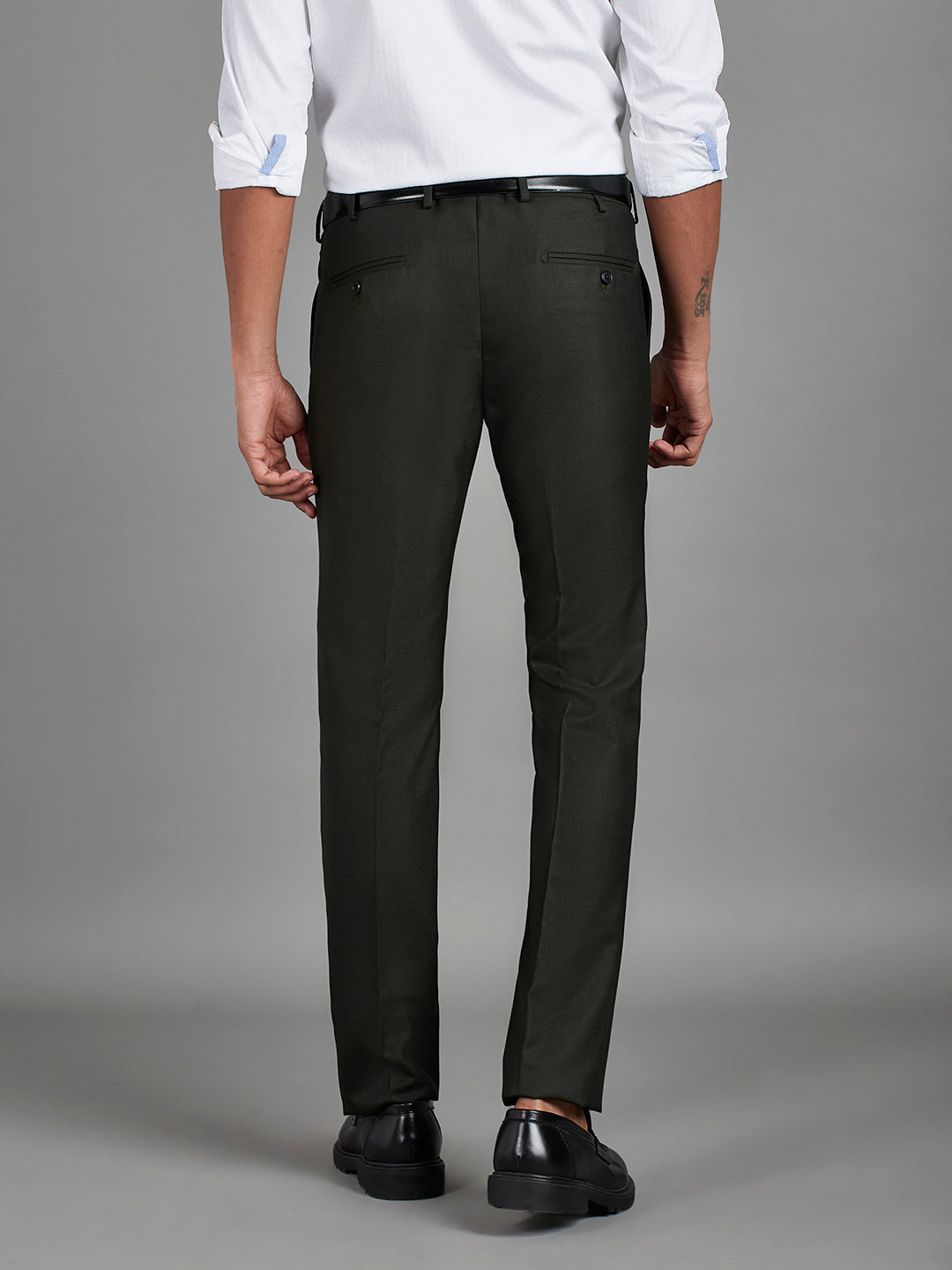 Olive Green Menswear Bottomwear Trousers