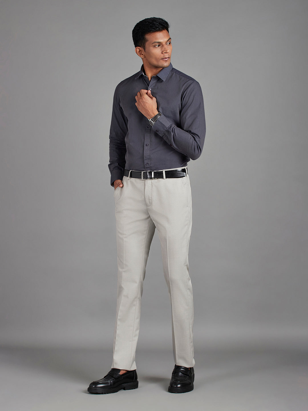 Lt Grey Menswear Bottomwear Trousers