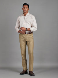 Mid Mix Brown Menswear Bottomwear Trousers