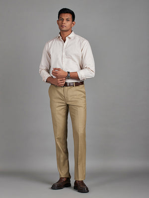Mid Mix Brown Menswear Bottomwear Trousers