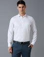 White Dobby Y/D 100% Cotton Slim Fit Fashion Formal Full Sleeve Shirt