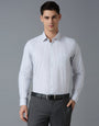 White Black 100% Cotton Striped Slim fit Formal Full Sleeve Shirts