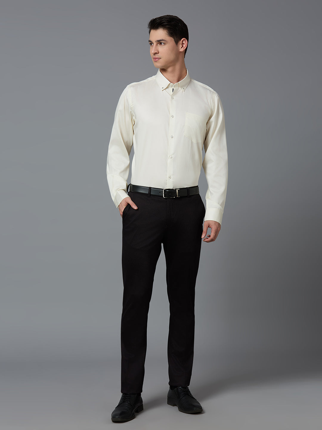 Fawn 100% Cotton Solid Slim fit Formal Full Sleeve Shirts