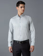 Lt Grey 100% Cotton Solid Slim fit Formal Full Sleeve Shirts