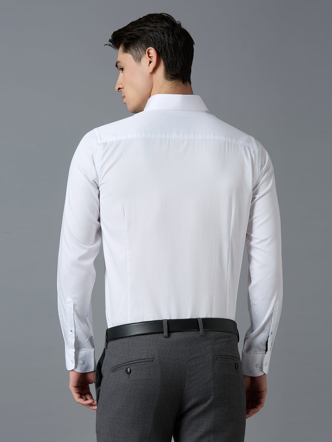 White 100% Cotton Solid Slim fit Formal Full Sleeve Shirts