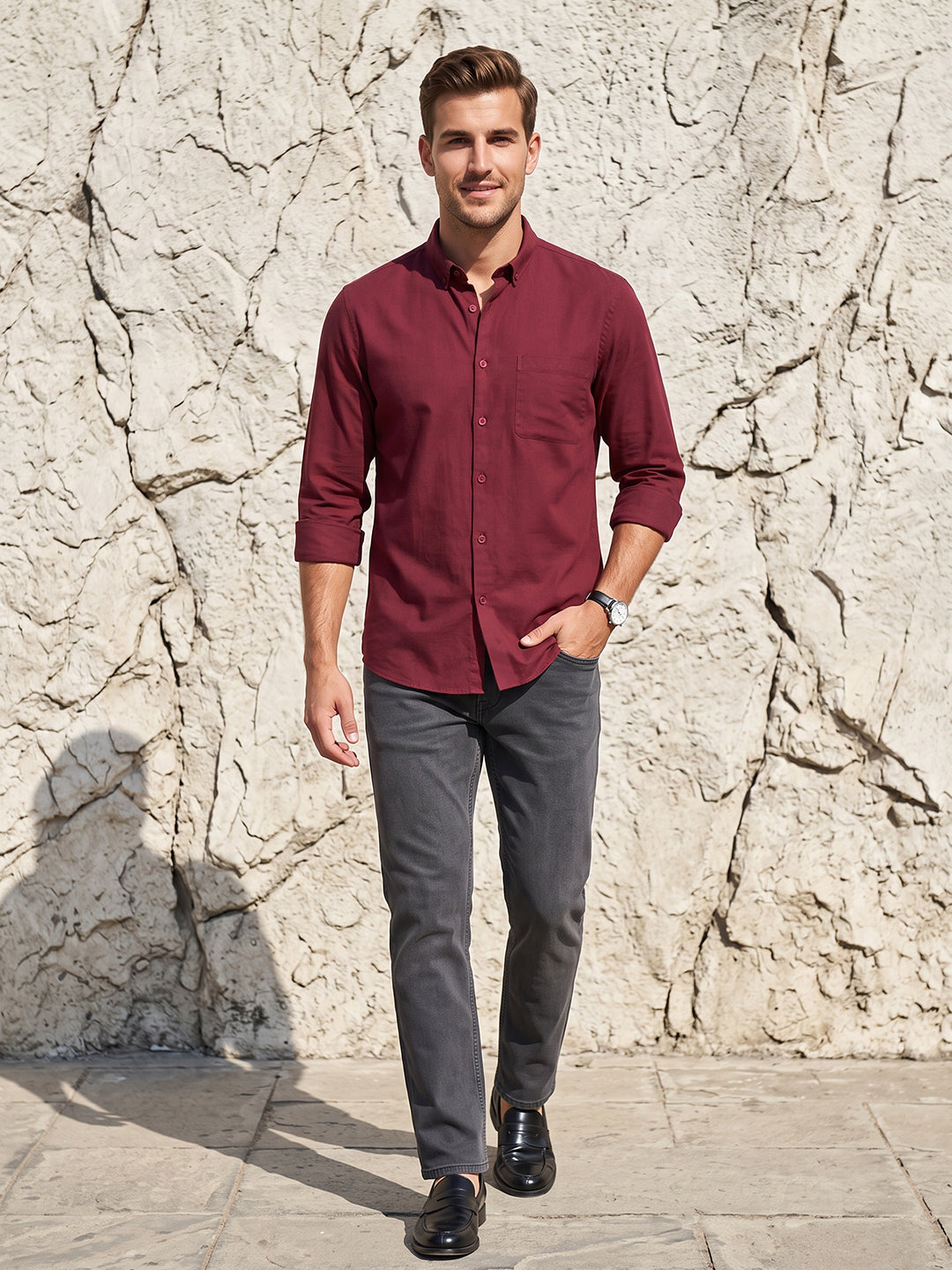 Men's Pure Cotton Regular Fit Full Sleeve Casual Shirt
